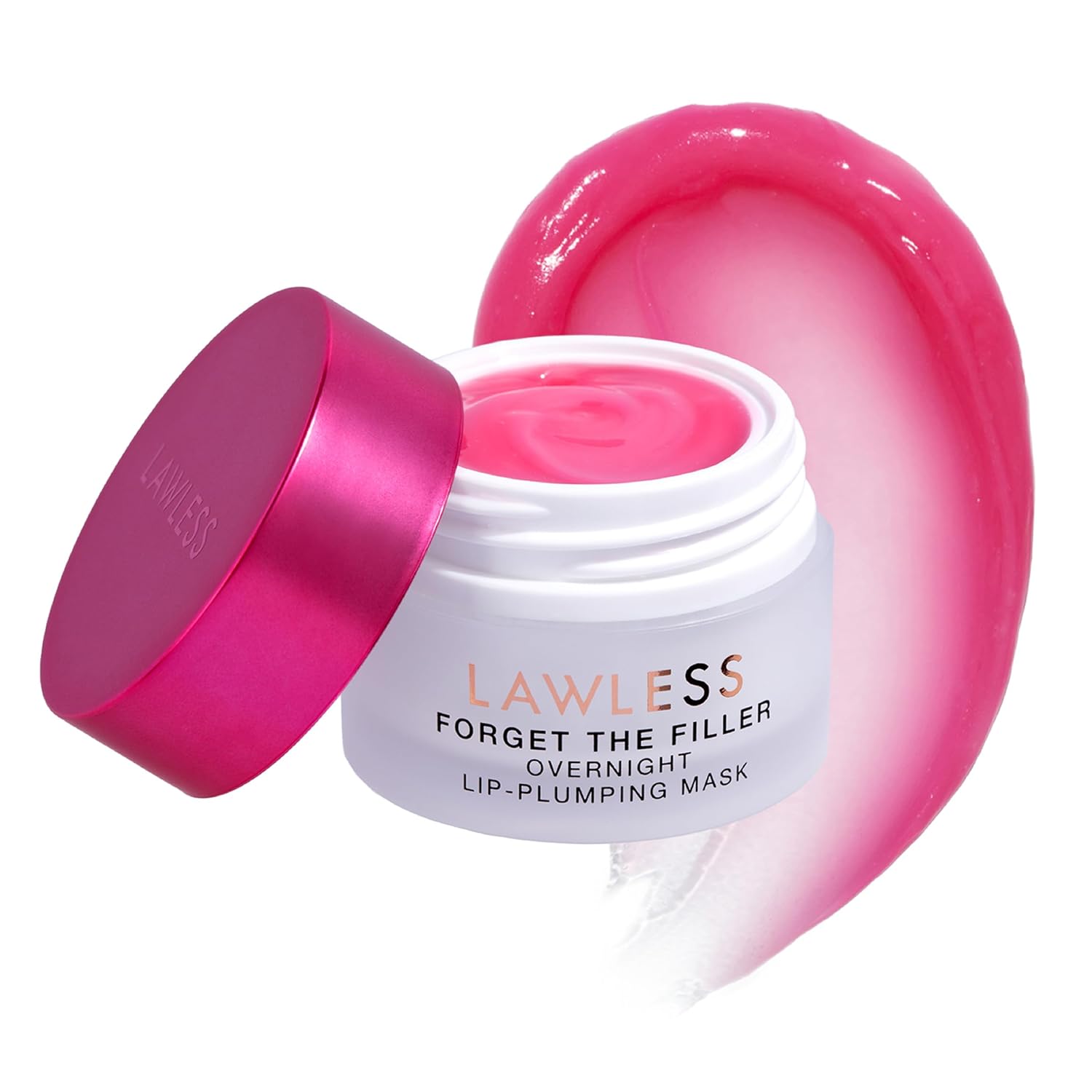 Lawless Women's Forget The Filler Overnight Lip Plumping, Juicy Watermelon, Pink...