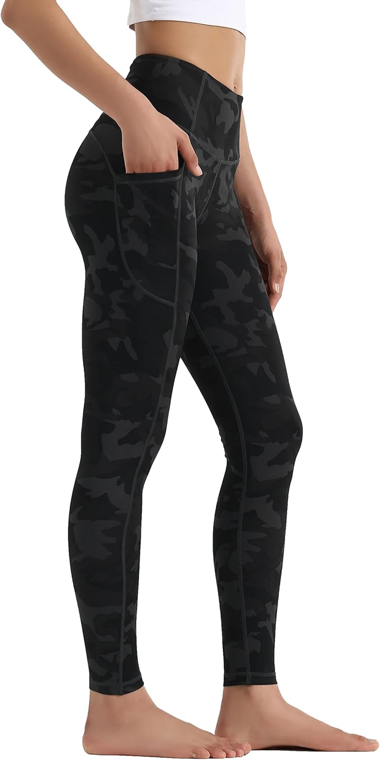 OVRUNS High Waist Gym Leggings for Women Yoga Pants with Pockets Workout Running...