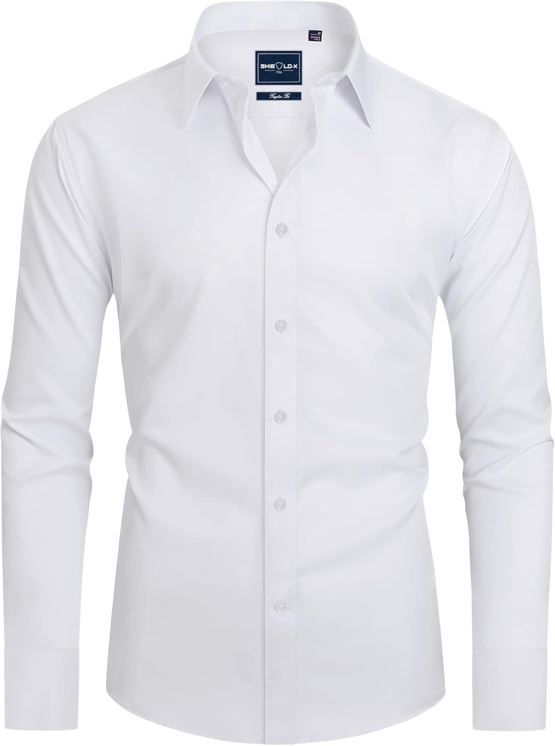 Alimens & Gentle Stain Sheild Dress Shirts for Men Slim Fit Mens Dress Shirts Lo...
