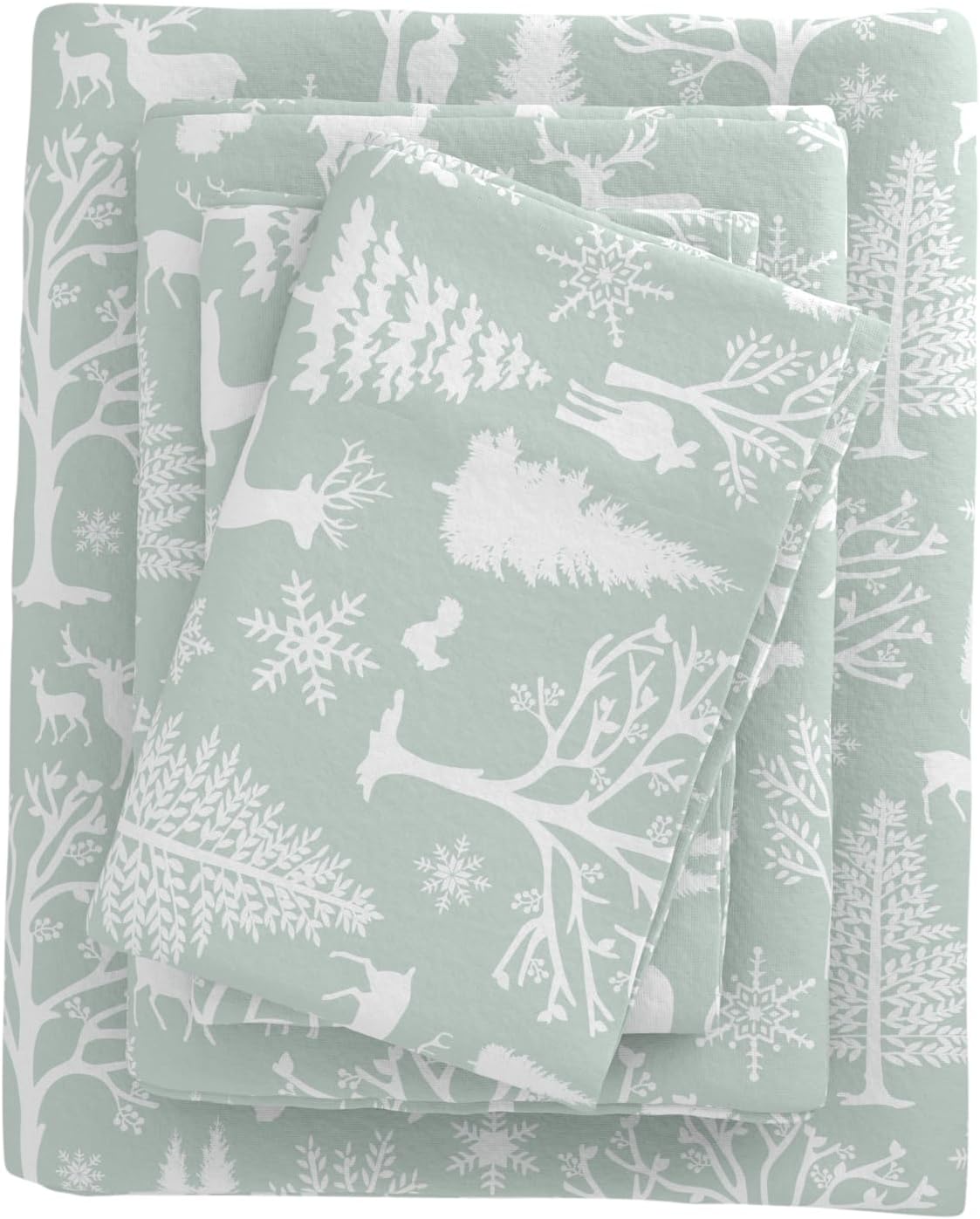 Great Bay Home Flannel Sheet Set King Size - 100% Turkish Cotton, Double-Brushed...