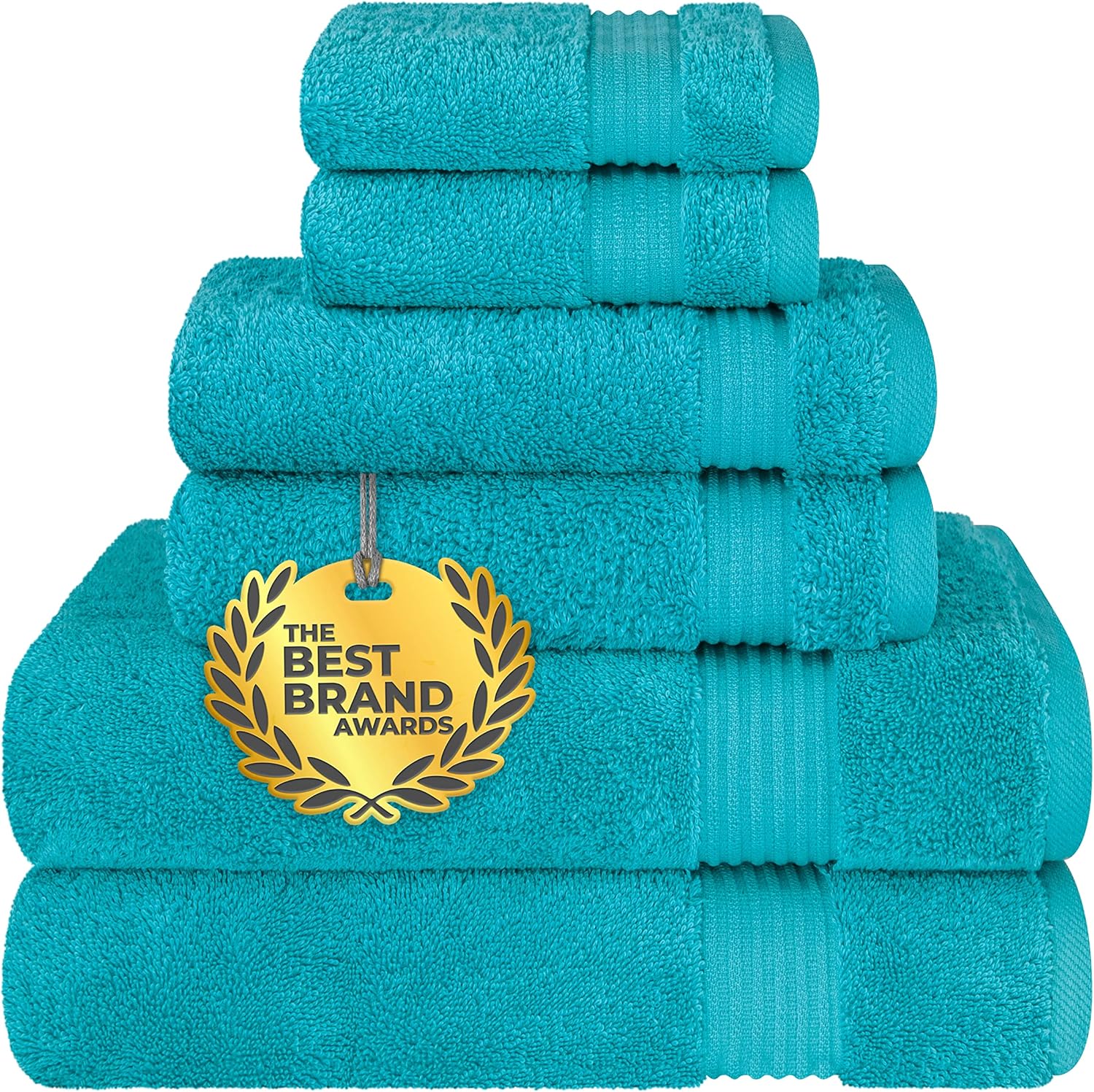 Cotton Paradise 6 Piece Towel Set 100% Cotton Soft Absorbent Turkish Towels for...