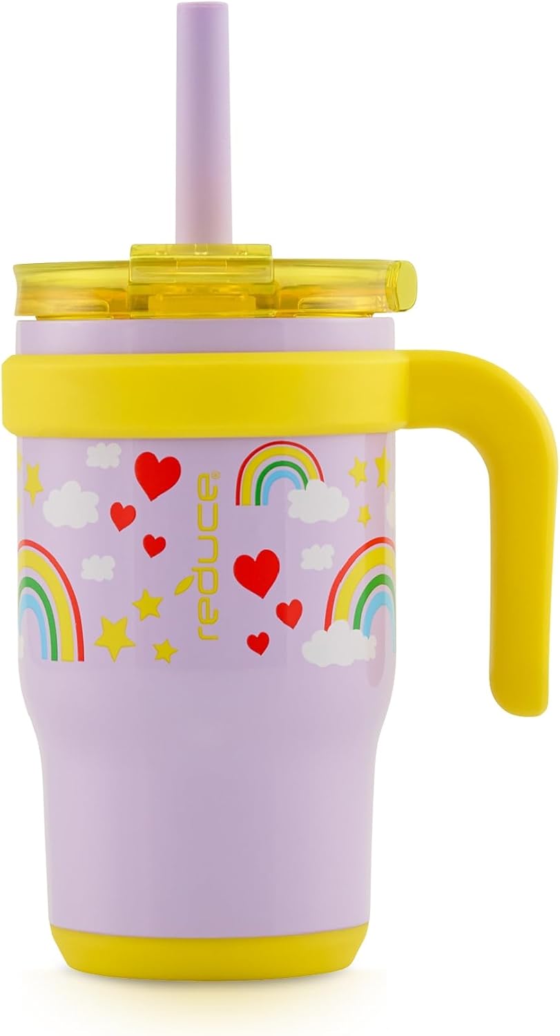 REDUCE 14 Oz Coldee Kids Tumbler with Lid and Straw - Coldee Insulated Travel Mu...