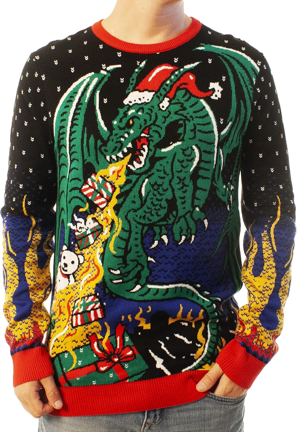 Ugly Christmas Party Knitted Ugly Christmas Sweater for Men and Women - Reindeer...