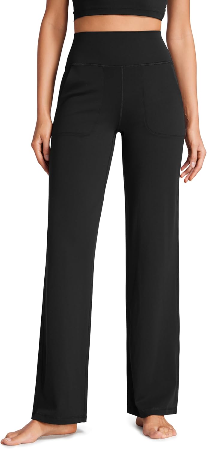 CRZ YOGA Womens Butterluxe High Waist Wide Leg Pants with Pockets 31" - Buttery...