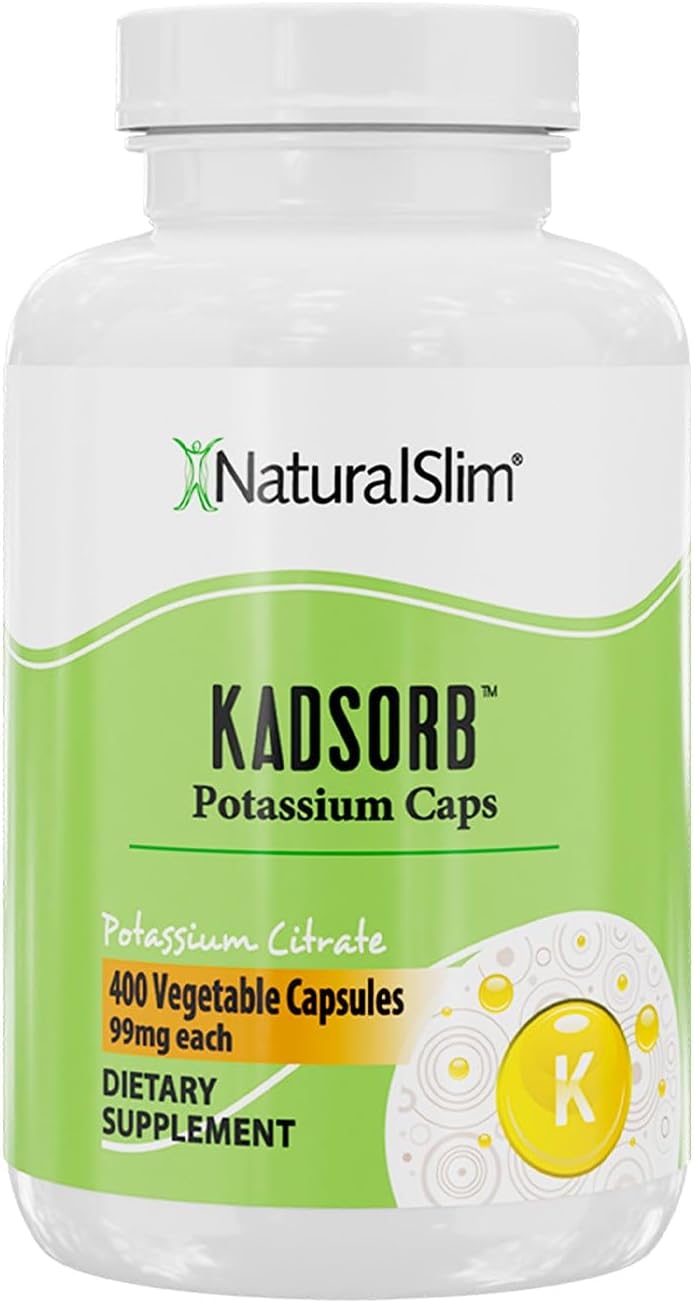 NaturalSlim Kadsorb Natural Potassium Citrate - Supports Electrolyte Balance & N...