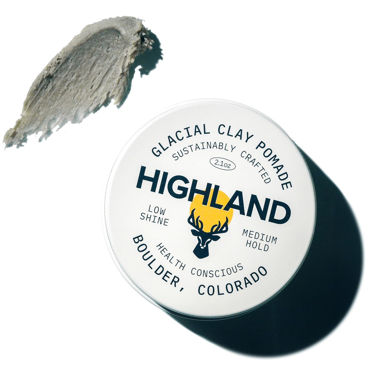 Highland Glacial Hair Clay Pomade - Award winning hair styling clay for men and...