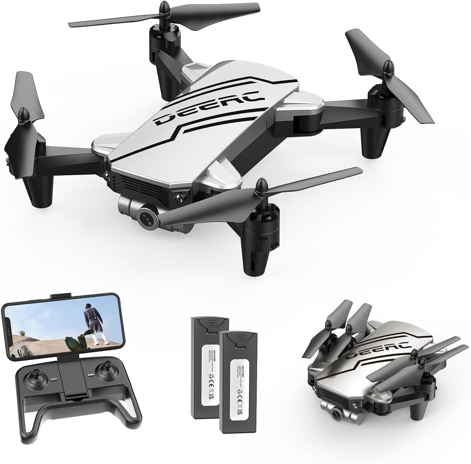 DEERC D20 Mini Drone for Kids with 720P HD FPV Camera Remote Control Toys Gifts...
