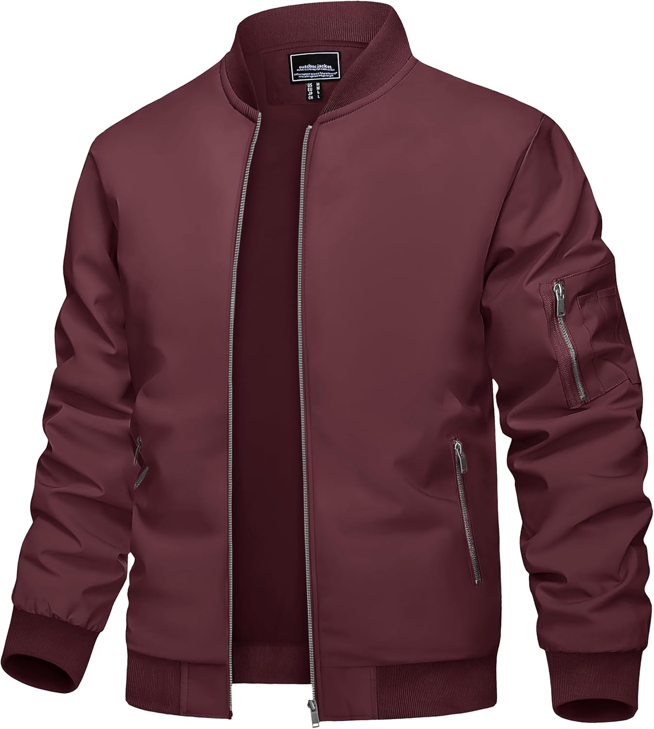 TACVASEN Men's Bomber Jacket Lightweight Casual Spring Fall Windbreaker Zip Up C...