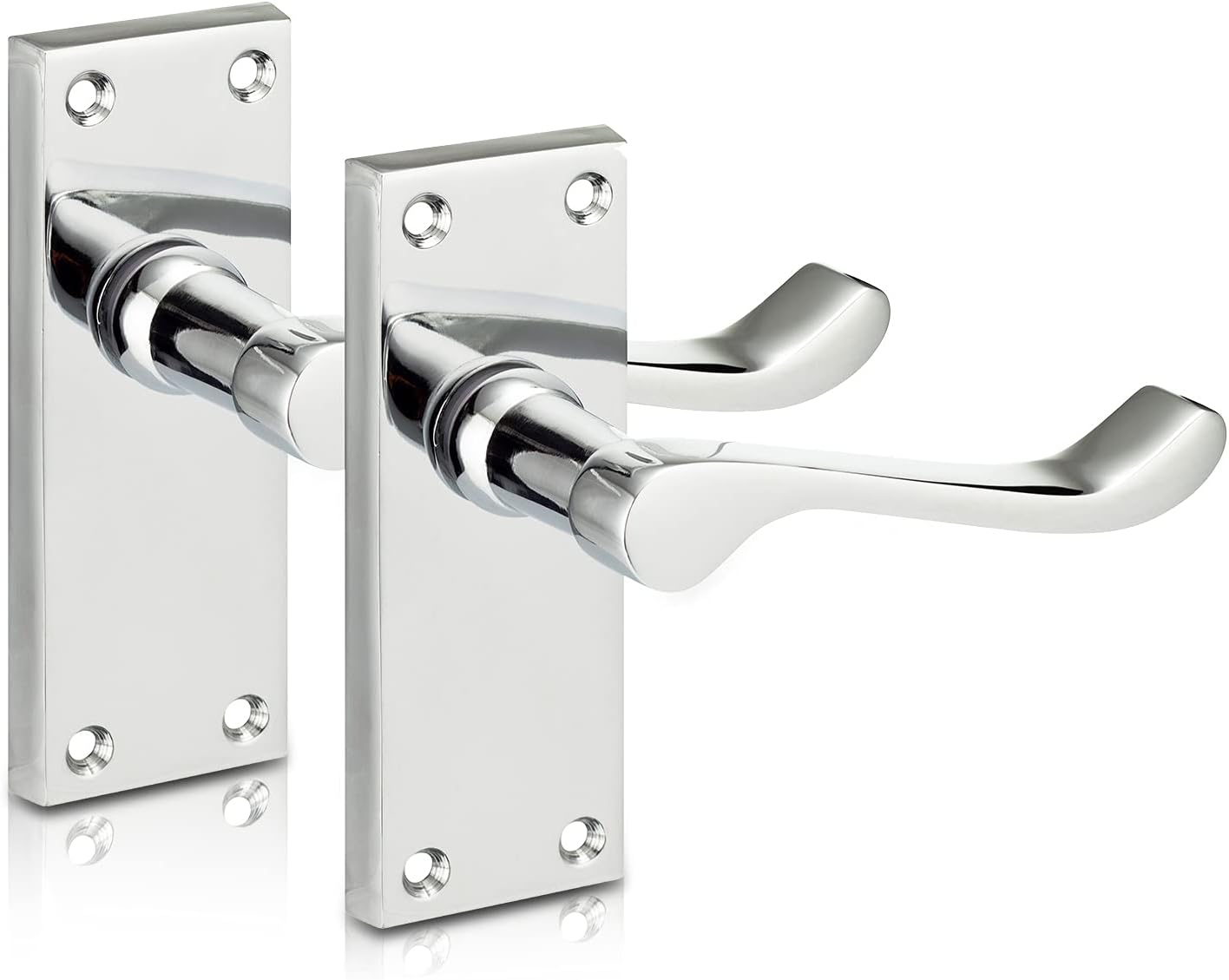 XFORT Chrome Elegance Range Polished Chrome Victorian Scroll Lever Latch Handles...