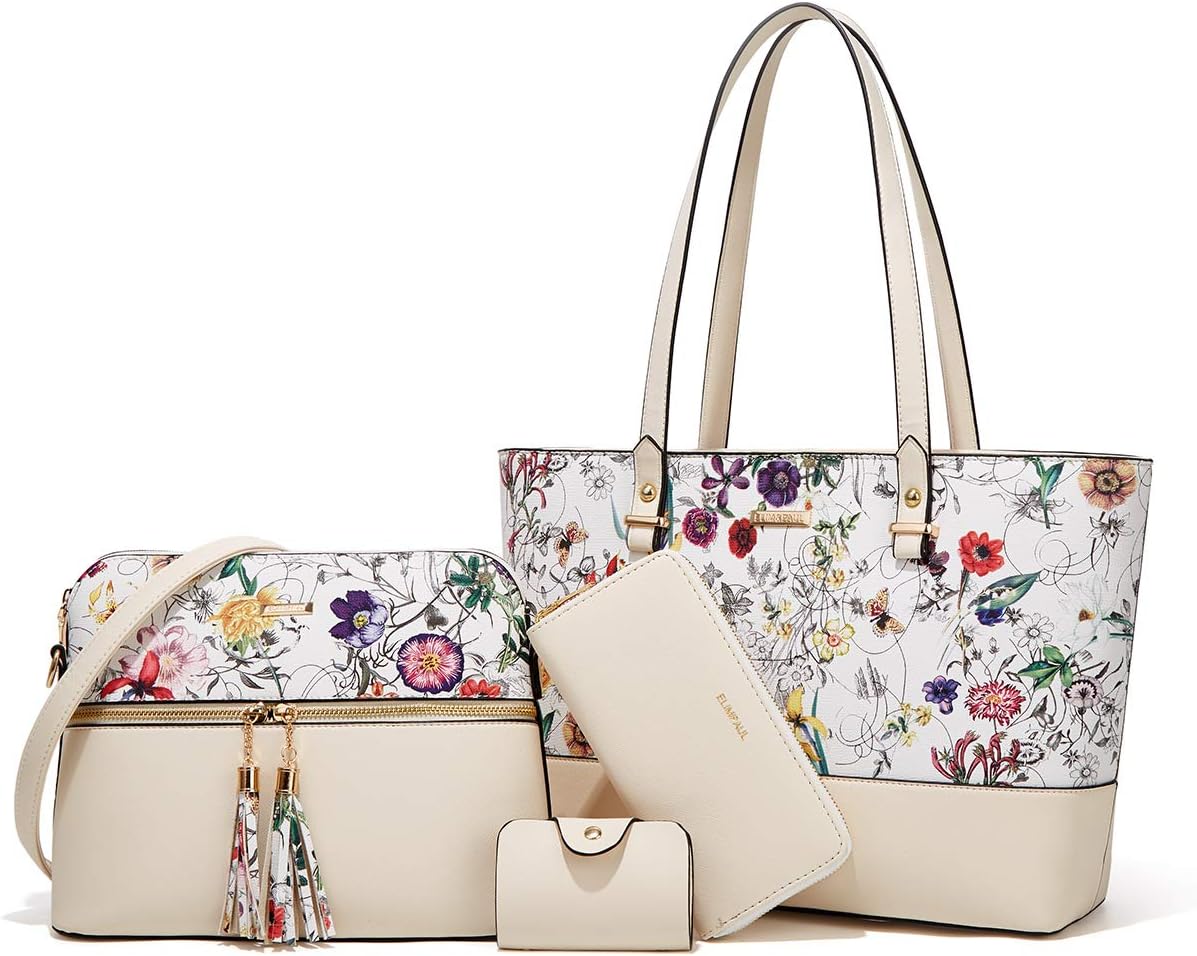 Women Fashion Handbags Wallet Tote Bag Shoulder Bag Top Handle Satchel Purse Set...