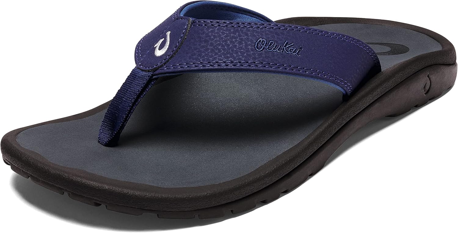 OLUKAI Ohana Men's Beach Sandals, Quick-Dry Flip-Flop Slides, Water Resistant &...