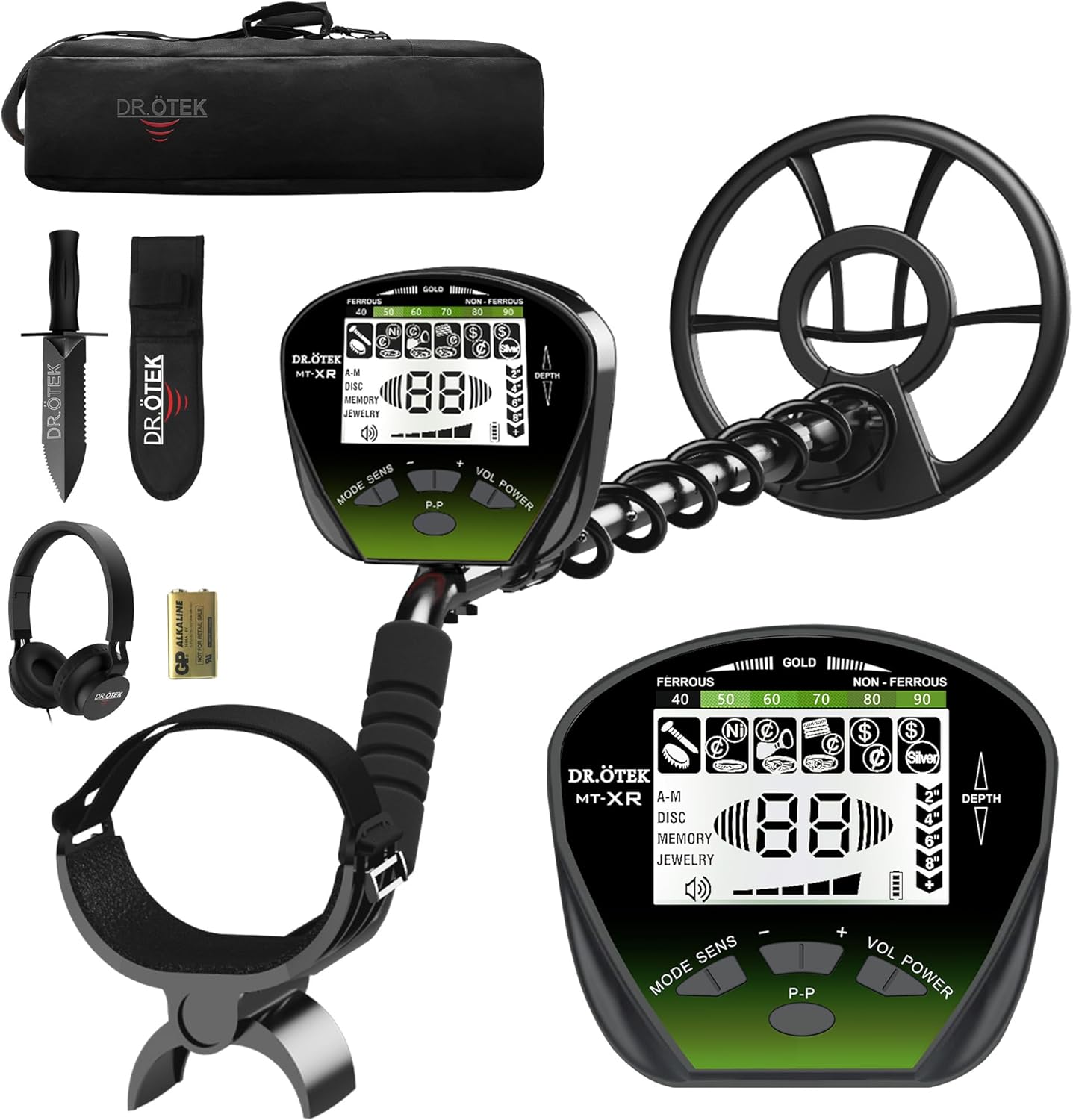 DR.ÖTEK Metal Detector for Adults Professional, Gold Metal Detector, Pinpoint &...