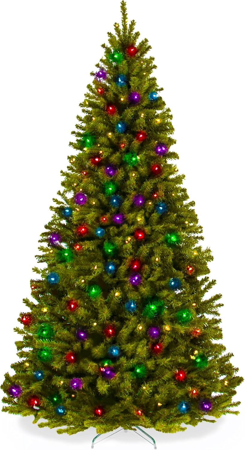 Best Choice Products Prelit Artificial Christmas Tree, 9ft Premium Lighted Reali...