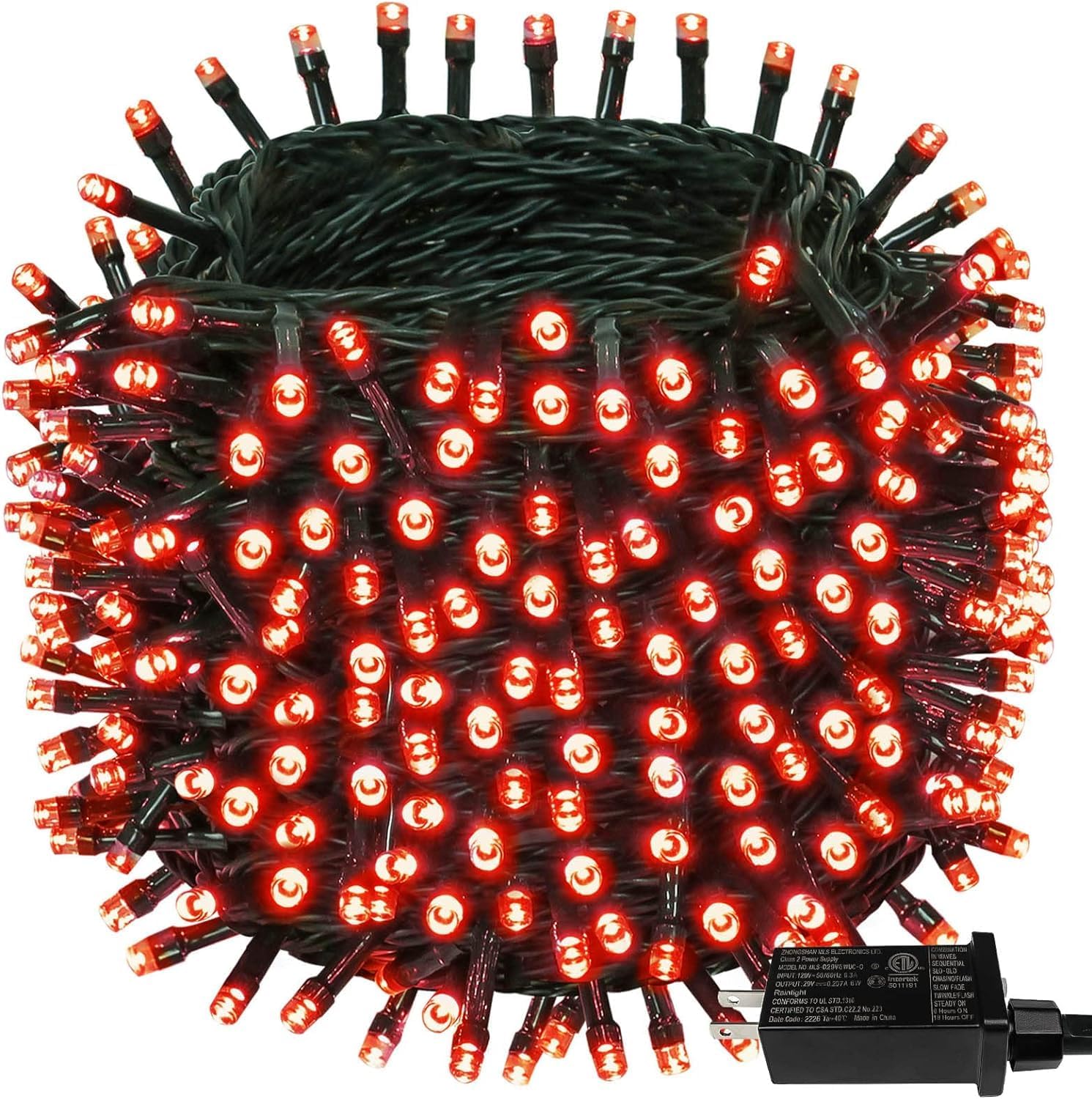 BHCLIGHT 95FT Green Wire 240 LED Christmas String Lights for Outdoor/Indoor, Plu...