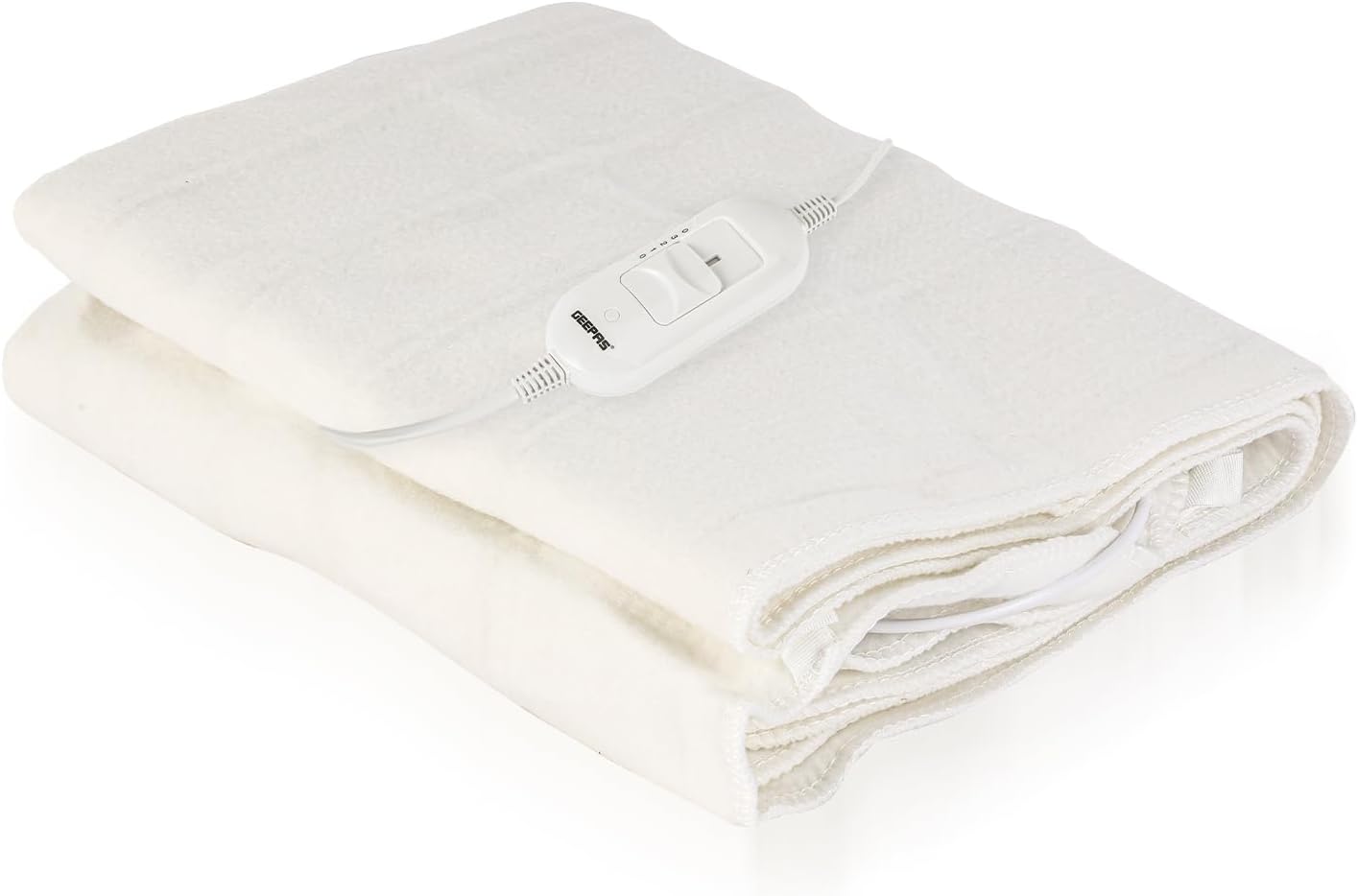 Geepas Electric Heated Under Blanket 137x165 cm | Soft Polyester, Fully Fitted K...