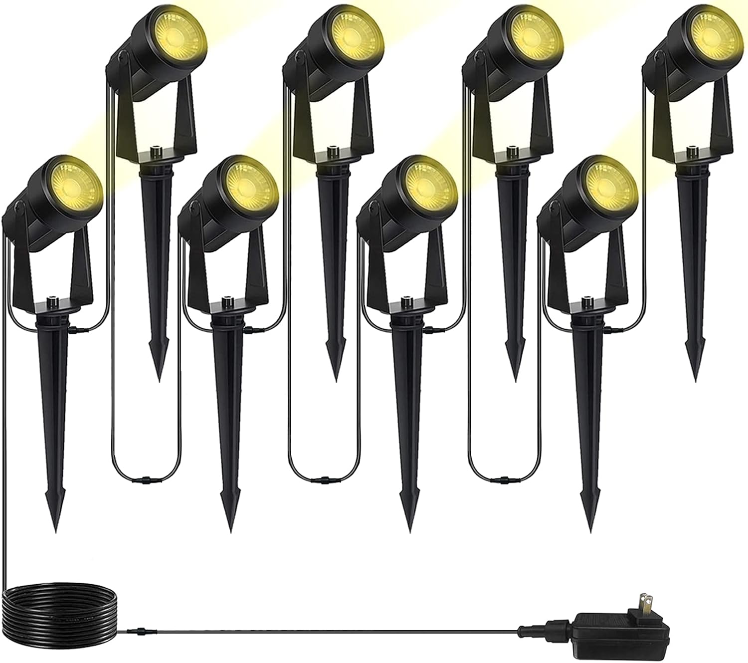 SUNTHIN Outdoor Landscape Lighting, 8 Pack LED Spot Lights Kit for Garden, Yard,...