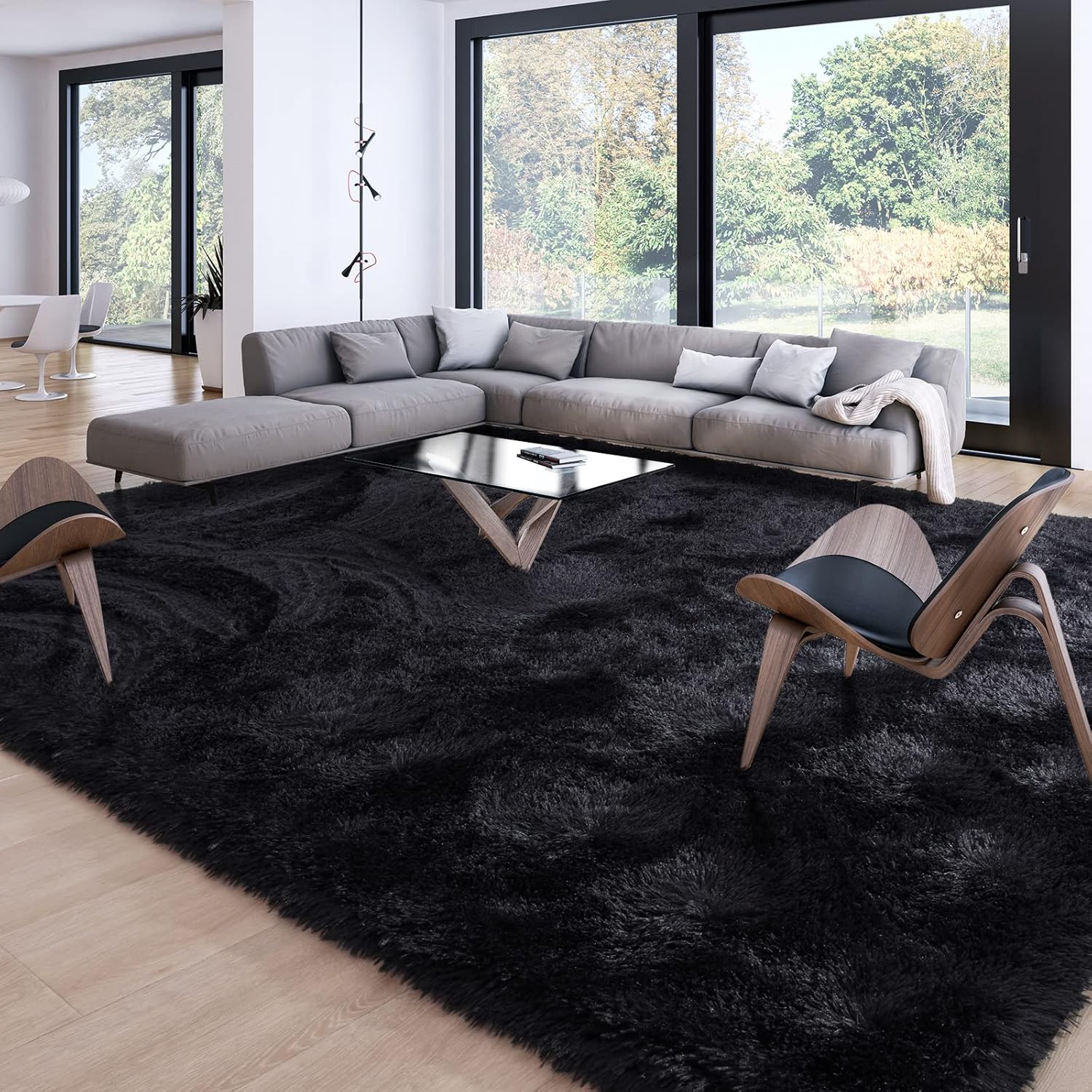 Merelax Soft Modern Indoor Large Shaggy Rug for Livingroom Bedroom Dorm Kids Roo...