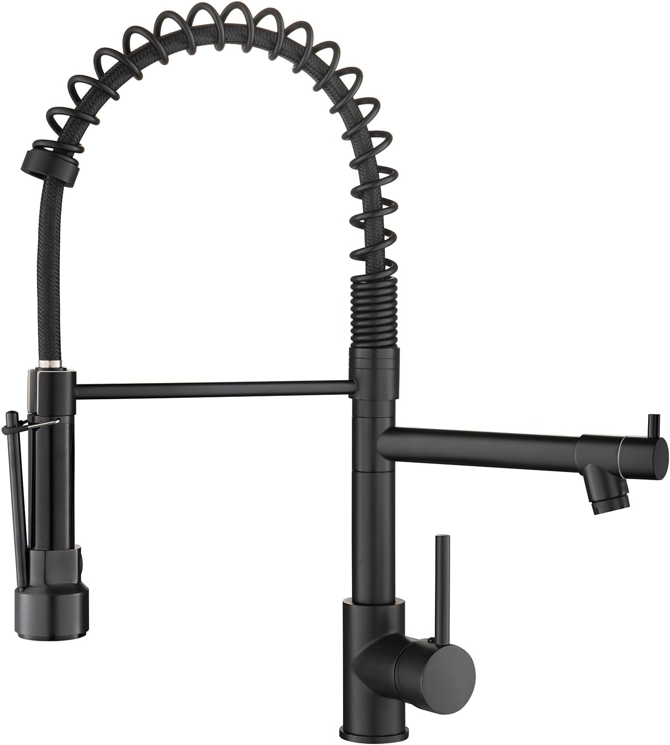 AIMADI Black Kitchen Faucet with 2 Function Sprayer,Commercial Stainless Steel S...