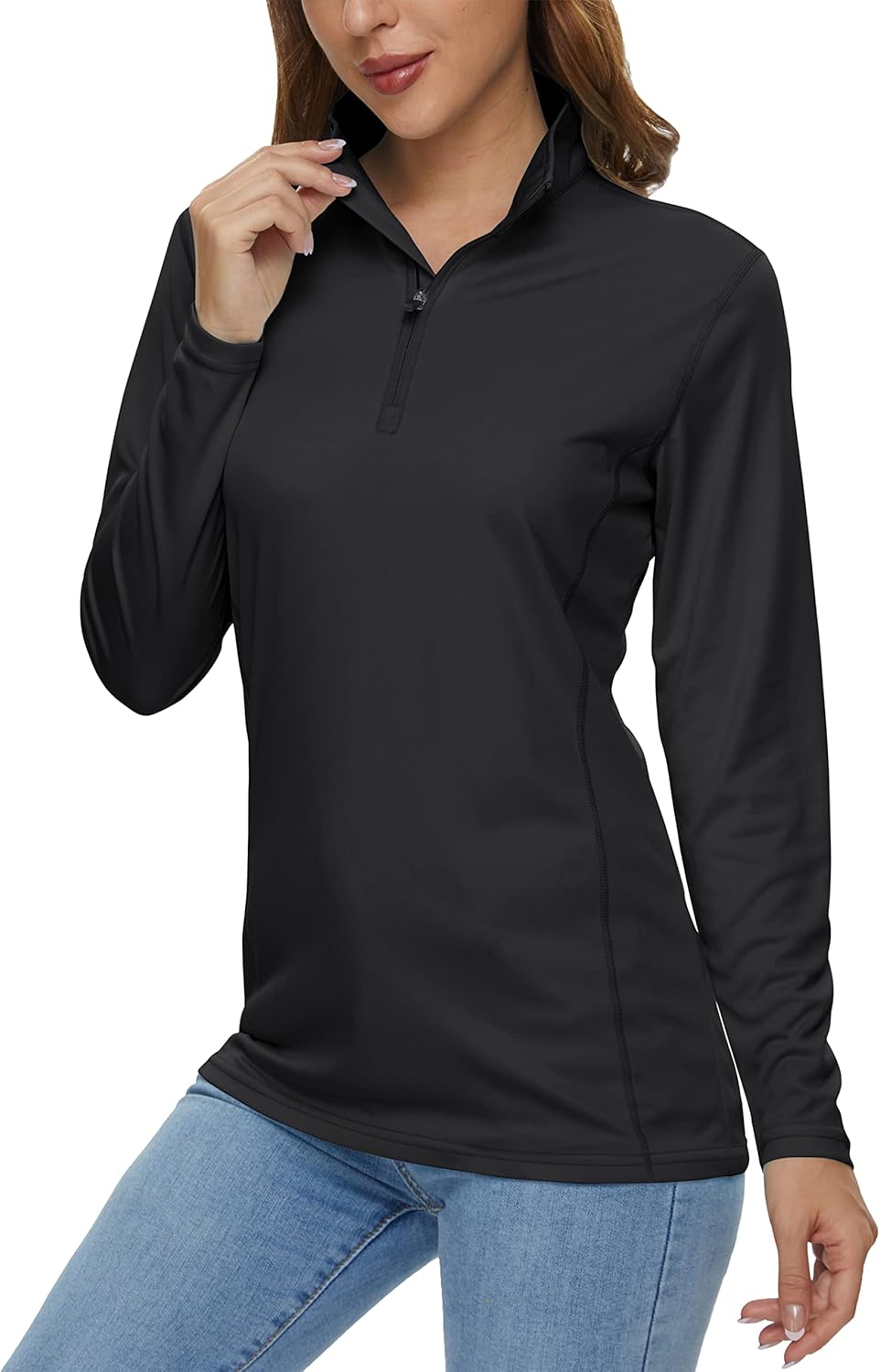 MAGCOMSEN Women's Shirts Long Sleeve 1/4 Zip UPF50+ UV Sun Protection Quick Dry...