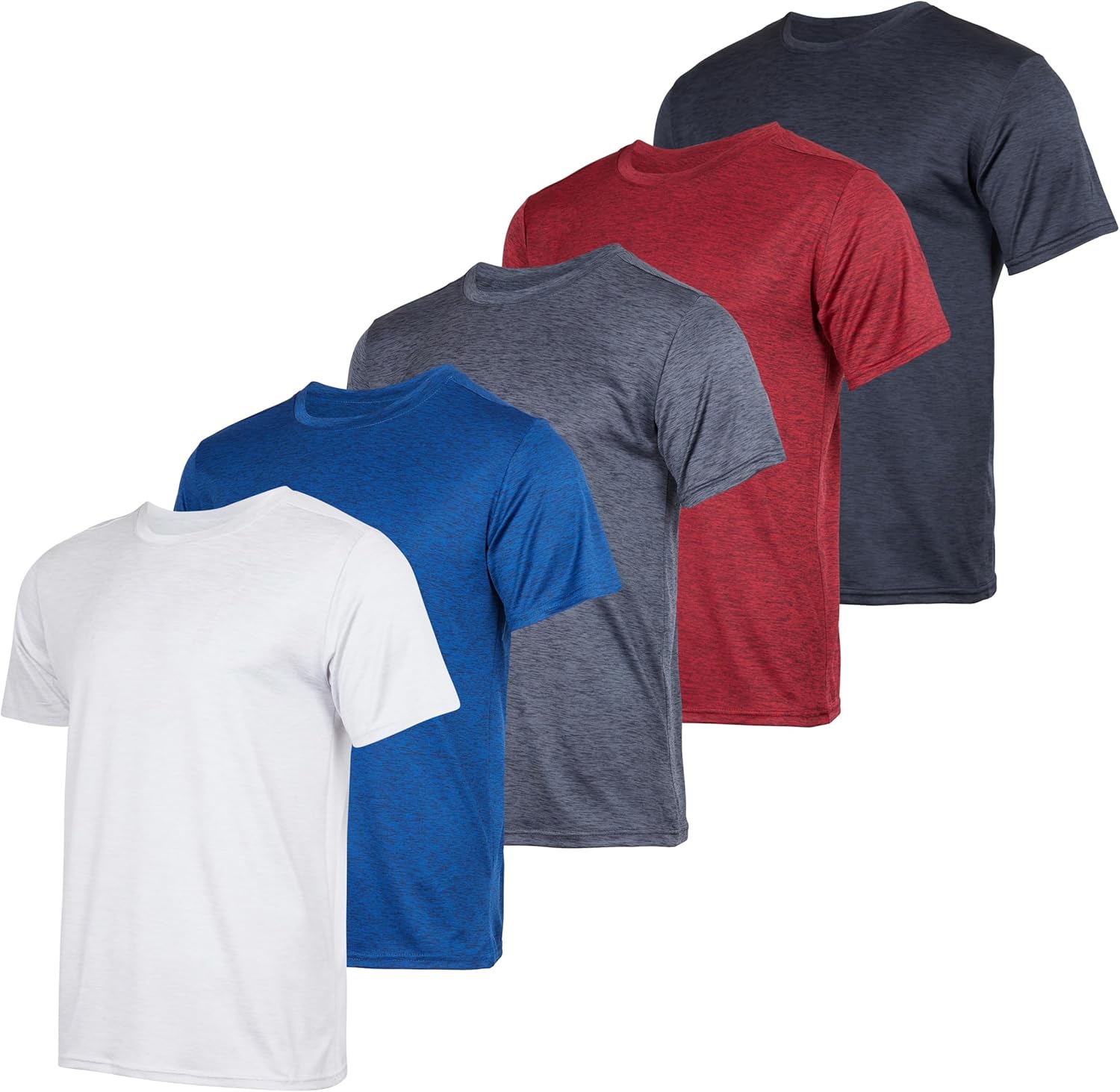 Real Essentials 5 Pack: Youth Dry-Fit Wicking Active Athletic Performance Short...