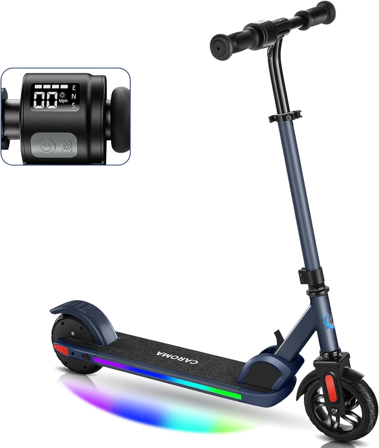 Caroma Electric Scooter for Kids Ages 6-14, 150W/180W Motor, 10 mph, 80 mins Rid...