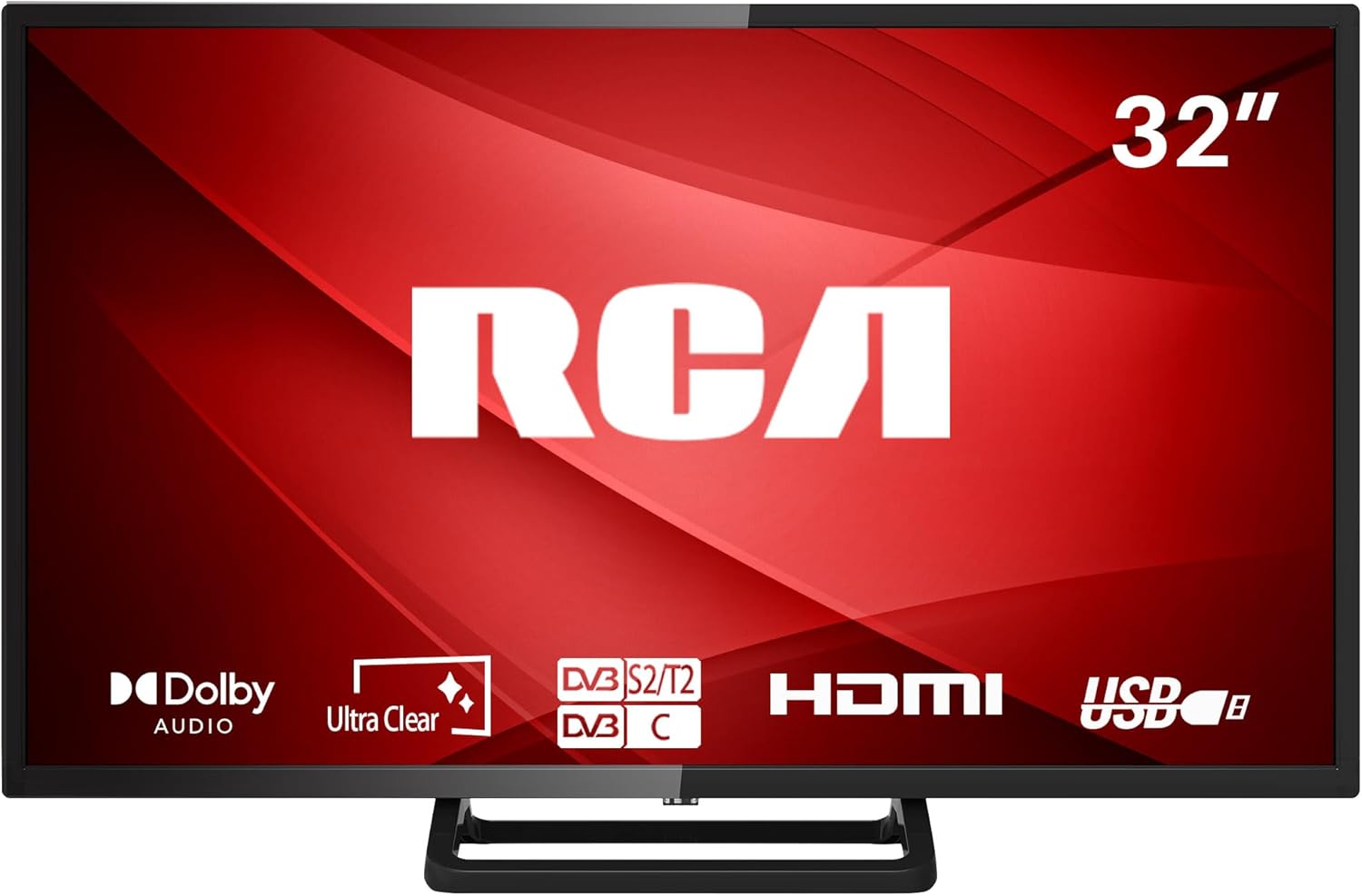 RCA RB32HDCS 32 Inch HD TV, FreeView HD Dolby Digital Audio 720P TV LED Display,...