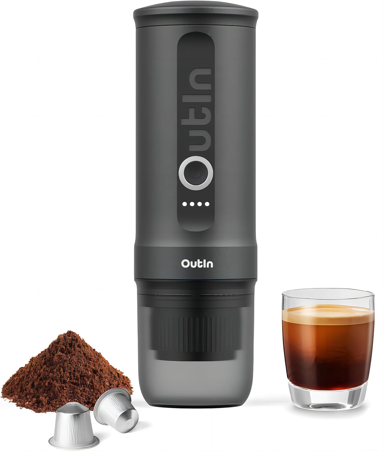Outin Nano Portable Electric Espresso Machine, Travel Coffee Maker for Camping,...
