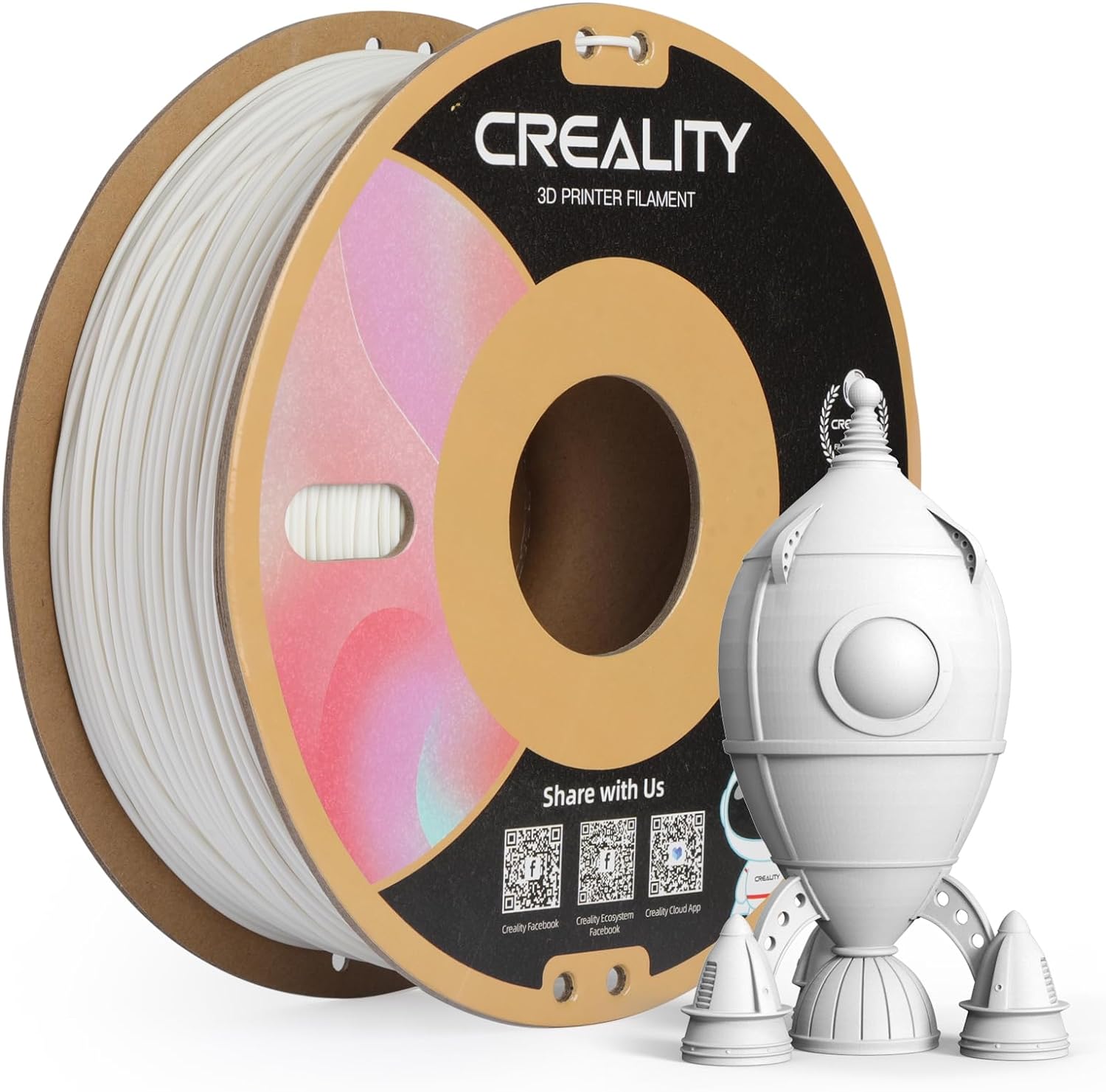 Creality CR-PLA Matte 3D Printing Filament, 1.0KG Eco-Friendly Cardboard Spool,...