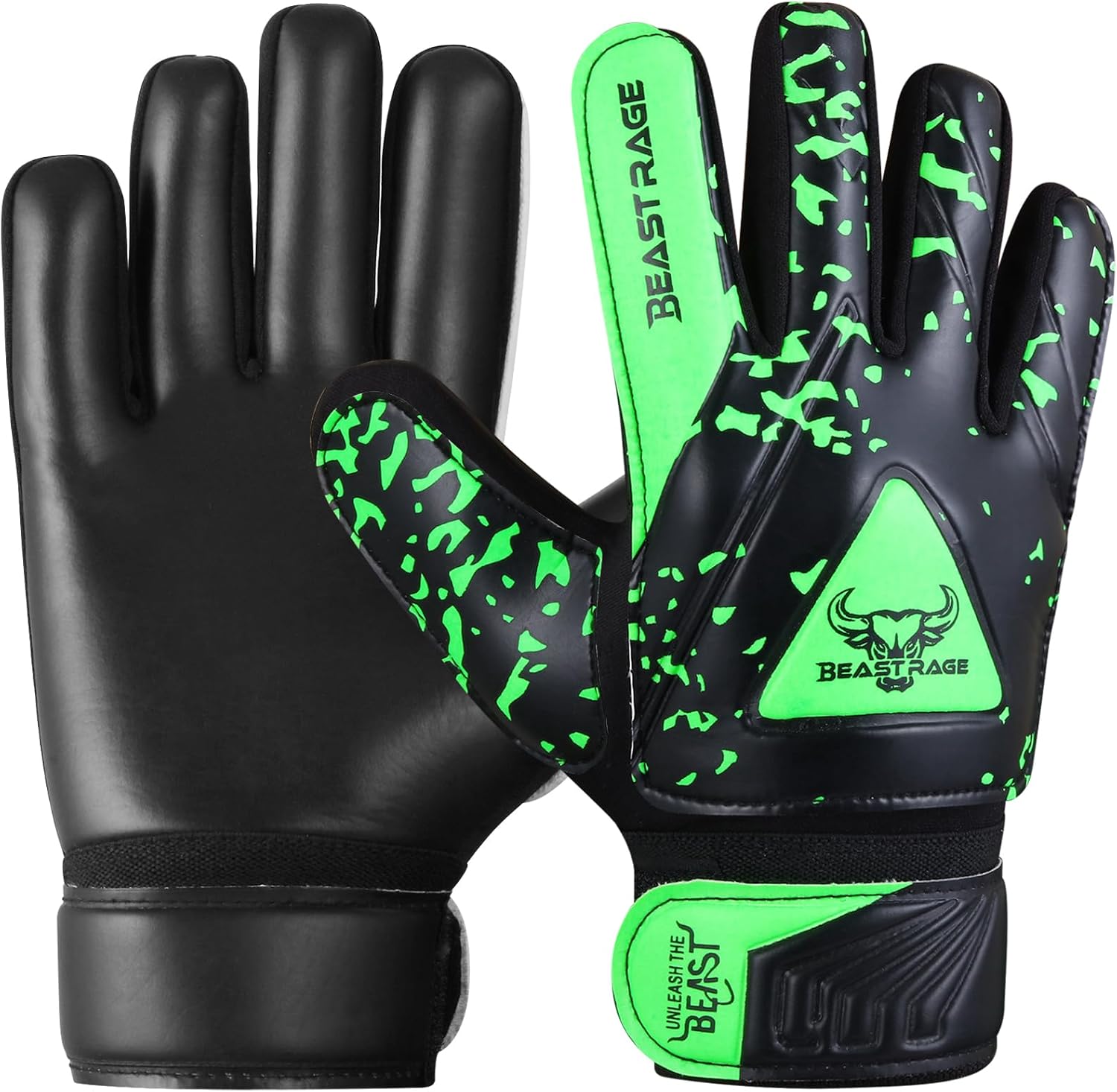 BEAST RAGE Goalkeeper Gloves for Kids Boys Youth,S...