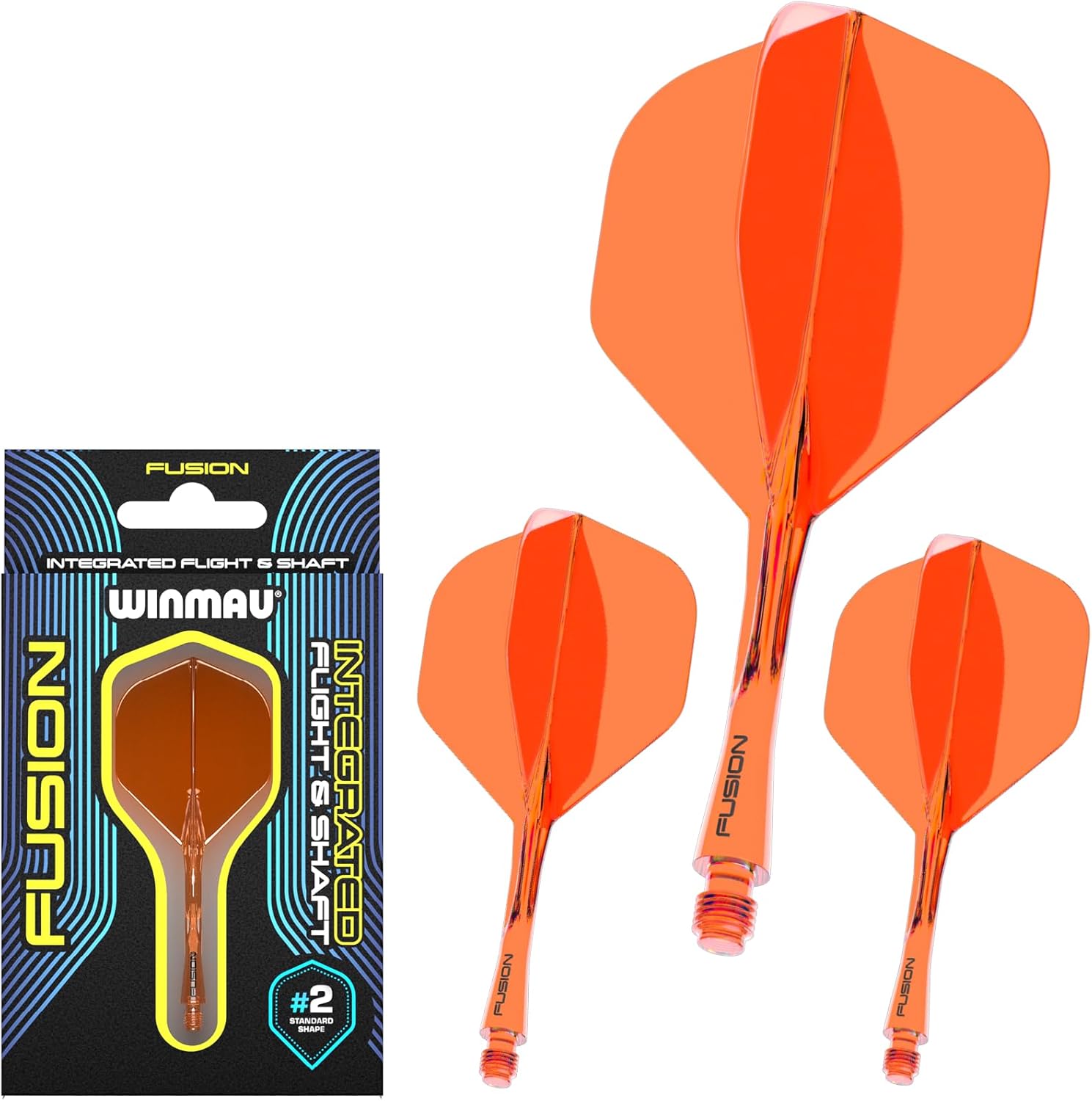 WINMAU Fusion Intergrated Dart Flight and Shaft System - 1 set per pack (3 fligh...