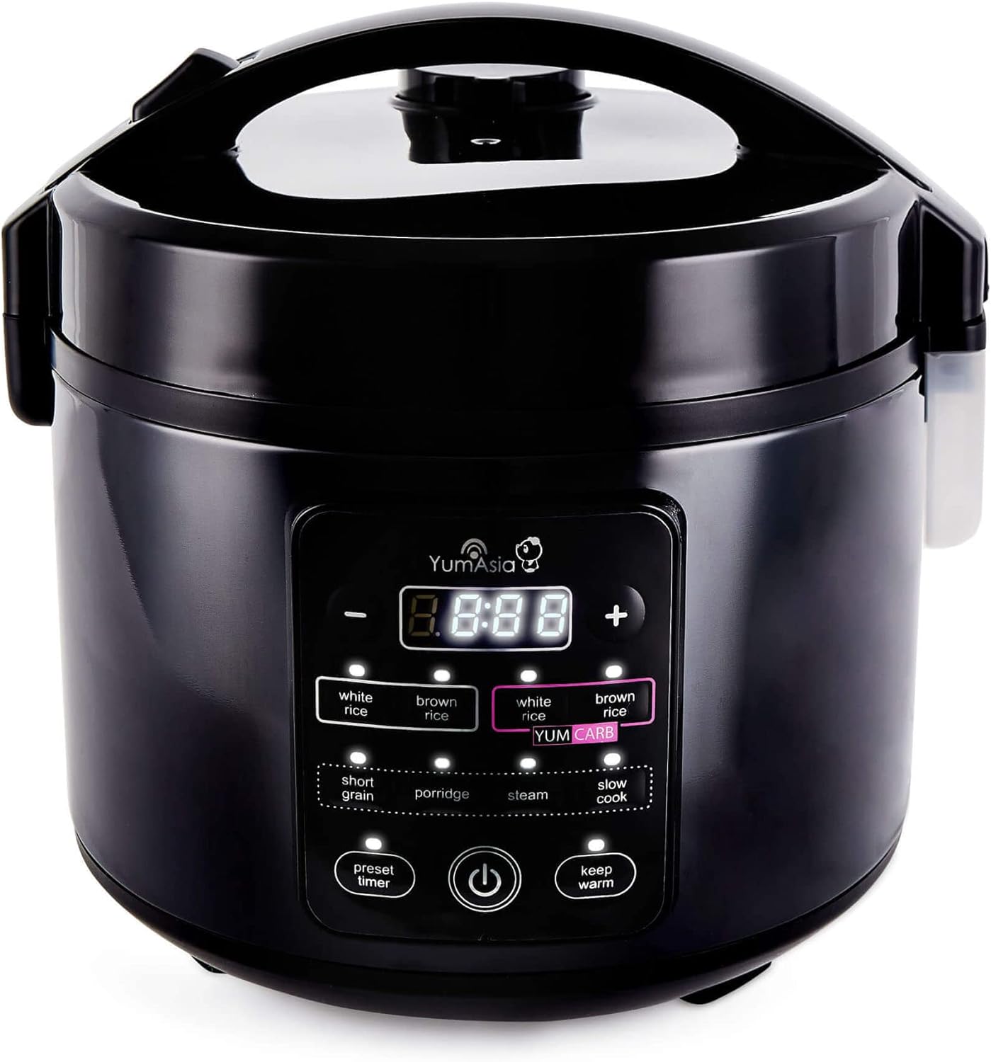 Yum Asia Kumo YumCarb Rice Cooker with Ceramic Bowl and Advanced Fuzzy Logic, (5...