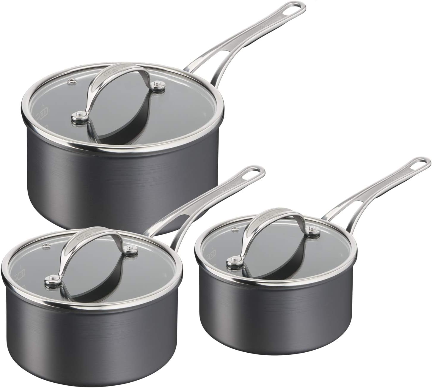 Tefal Jamie Oliver Cook's Classics Saucepan Set, 3 Pieces Non-Stick Saucepan Set...