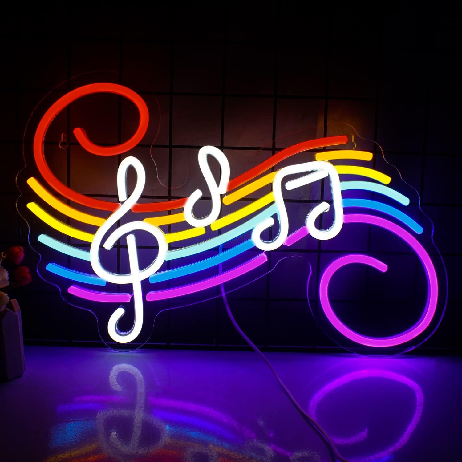 Musical Note Neon Sign LED Neon Light for Wall Decor Musical Note Sign with USB...