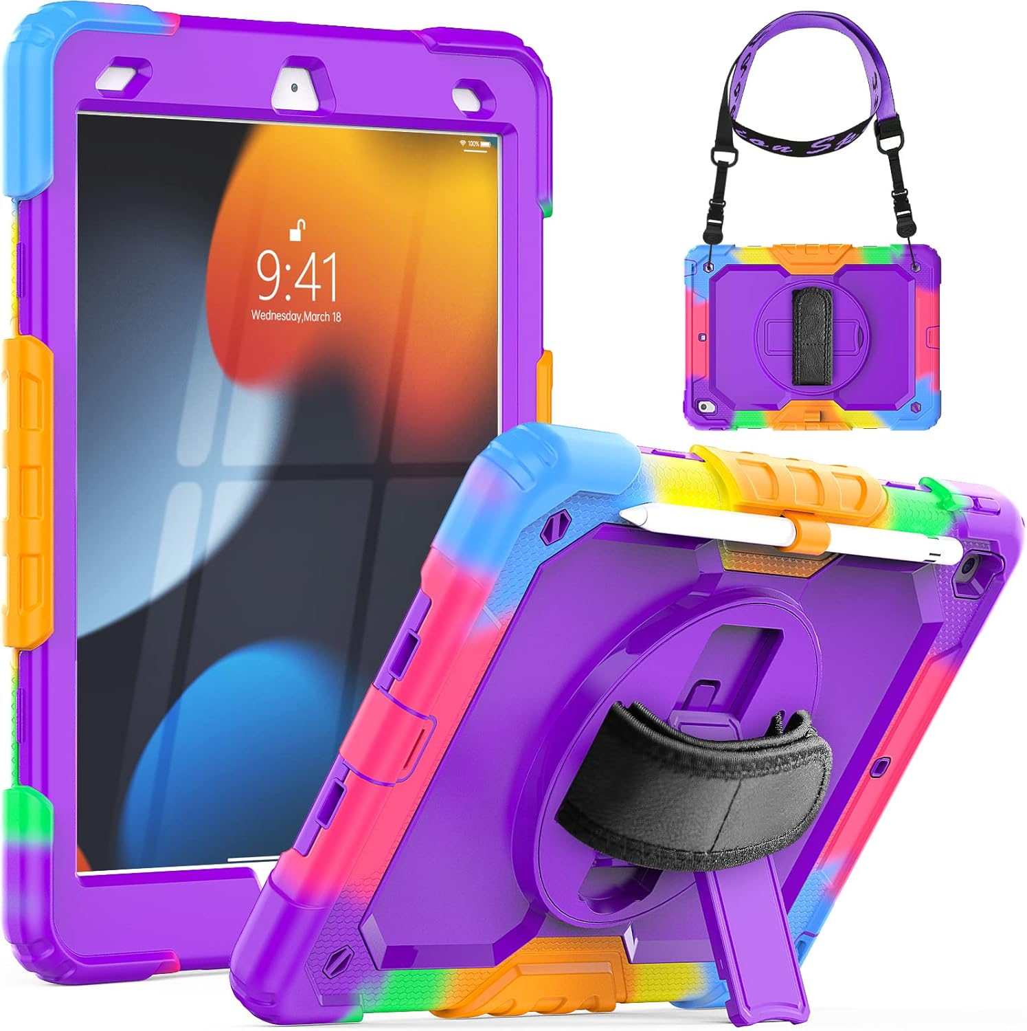 SEYMCY Kids Case for iPad 9th/8th/7th Generation 10.2 inch, Shockproof Kids Case...