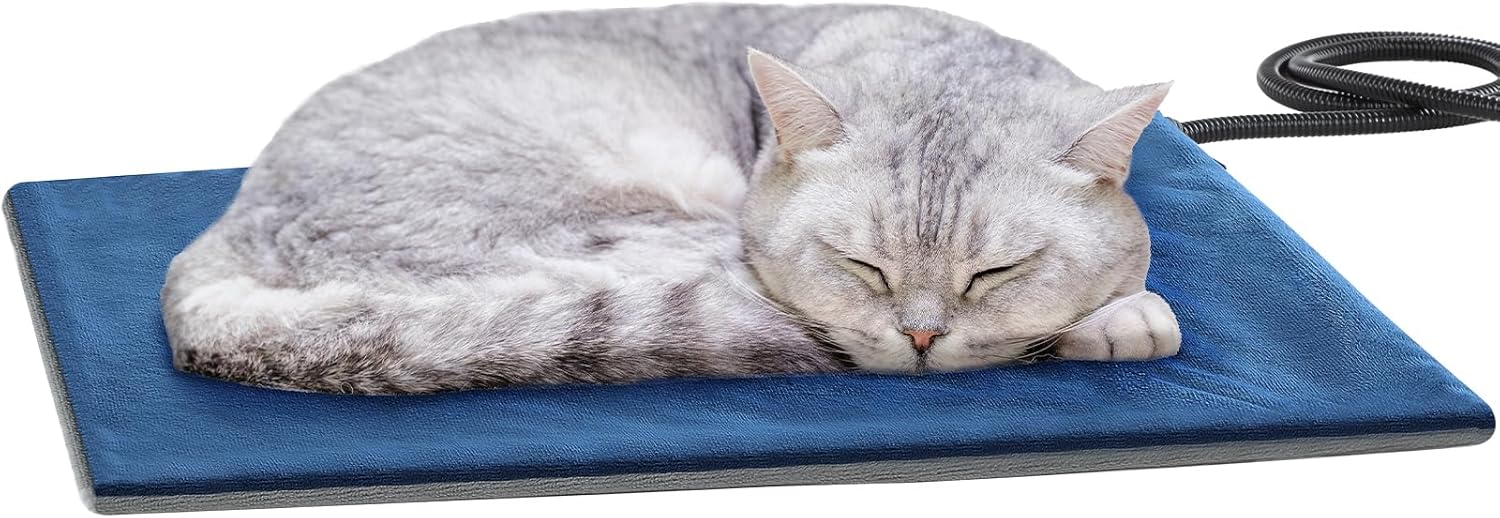 pecute Cat Heat Pad, Pet Heating Pad Constant Temp Safe, Pet Heat Pad Anti-Bite...