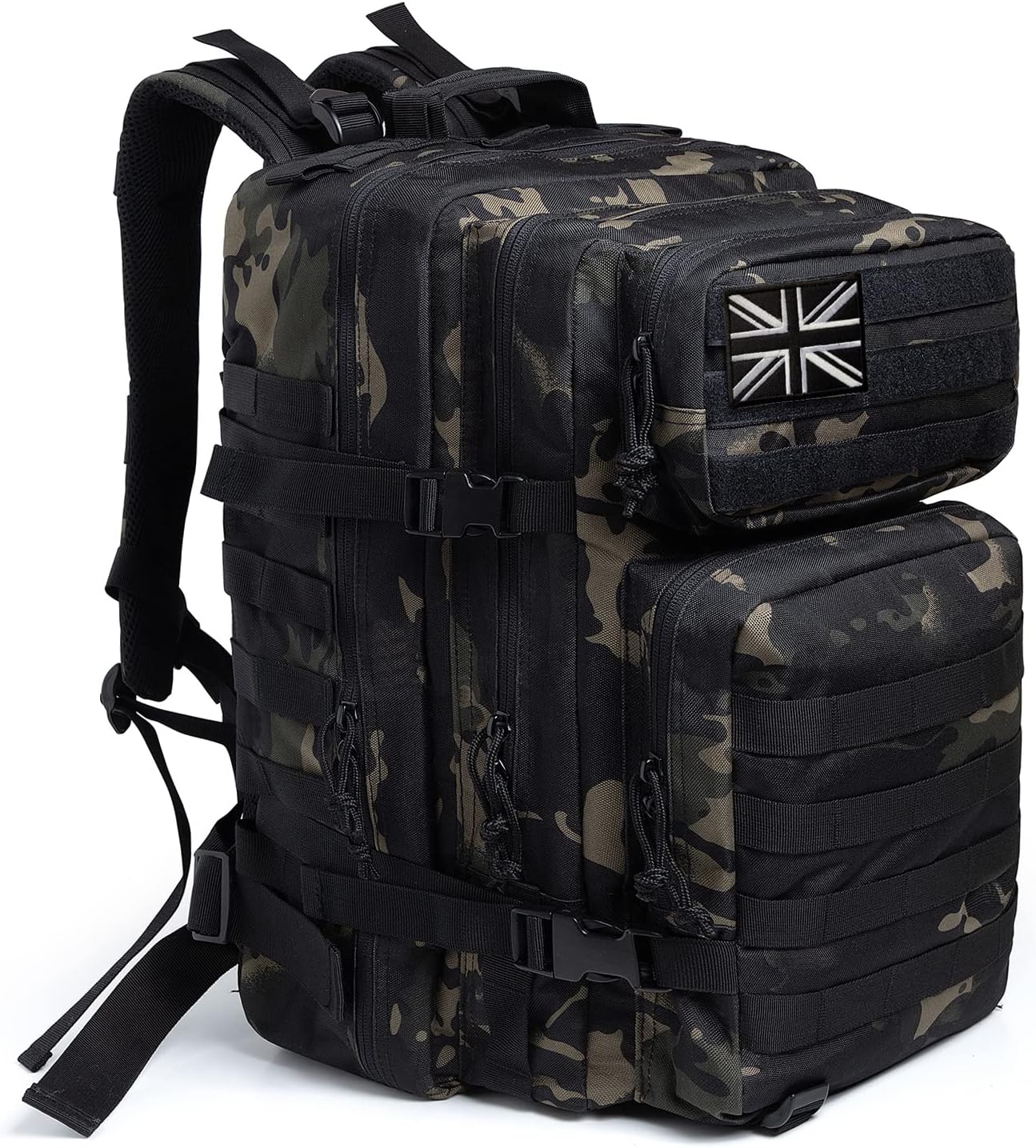 QT&QY 45L Military Tactical Backpacks Molle Army Assault Pack 3 Day Bug Out Bag...