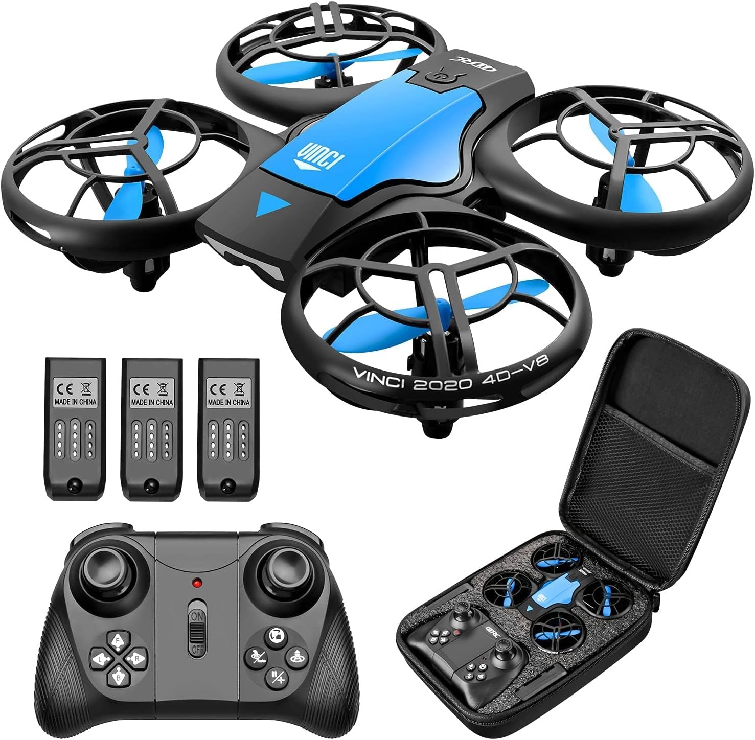 4DRC Mini Drone for Kids Hand Operated RC Quadcopter with 3 Batteries Longer Fli...