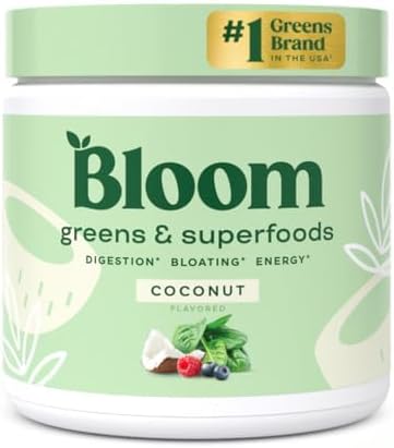 Bloom Nutrition Super Greens Powder Smoothie & Juice Mix - Probiotics for Digest...