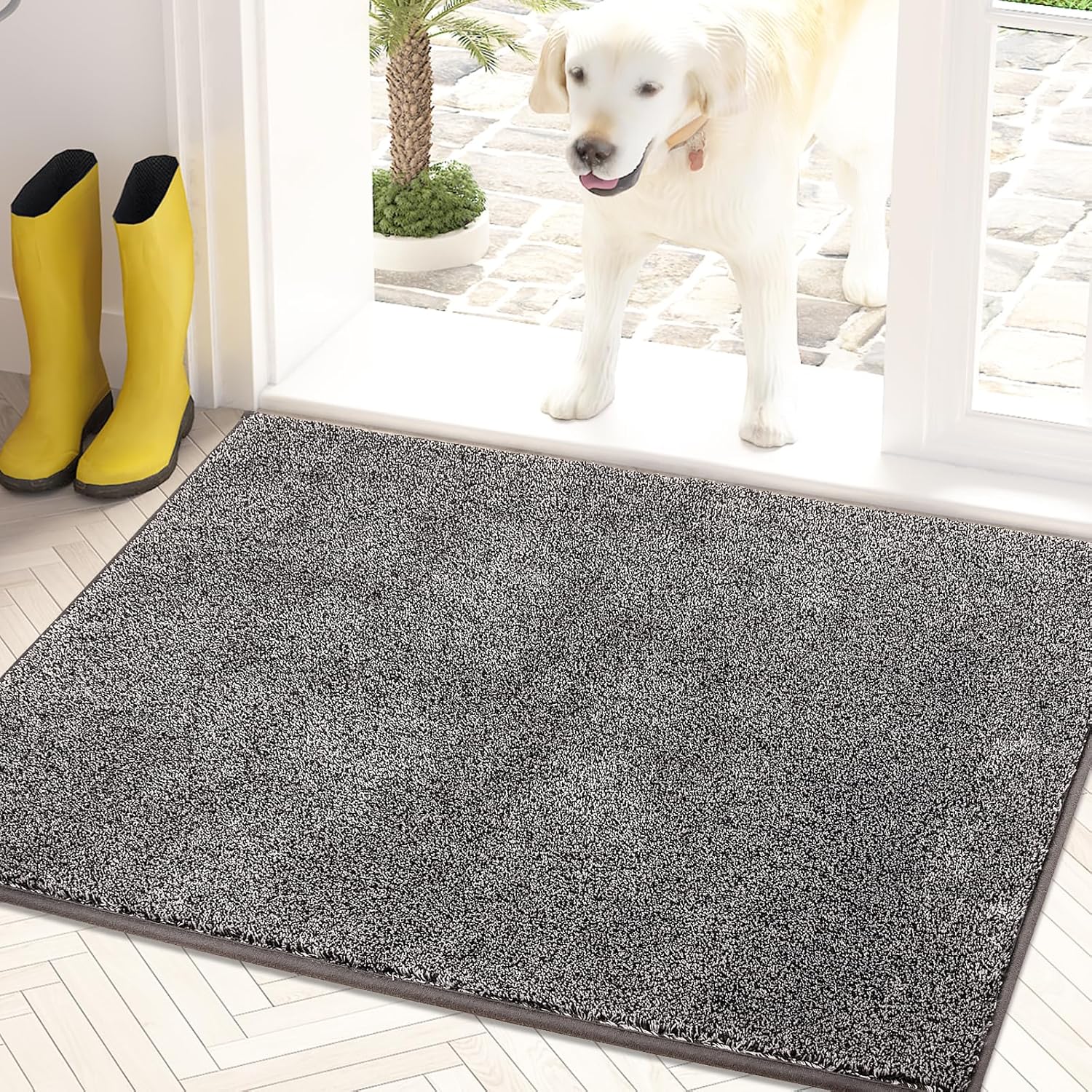 PURRUGS Dirt Trapper Door Mat 50 x 80 cm, Non-Slip Machine Washable Entrance Rug...