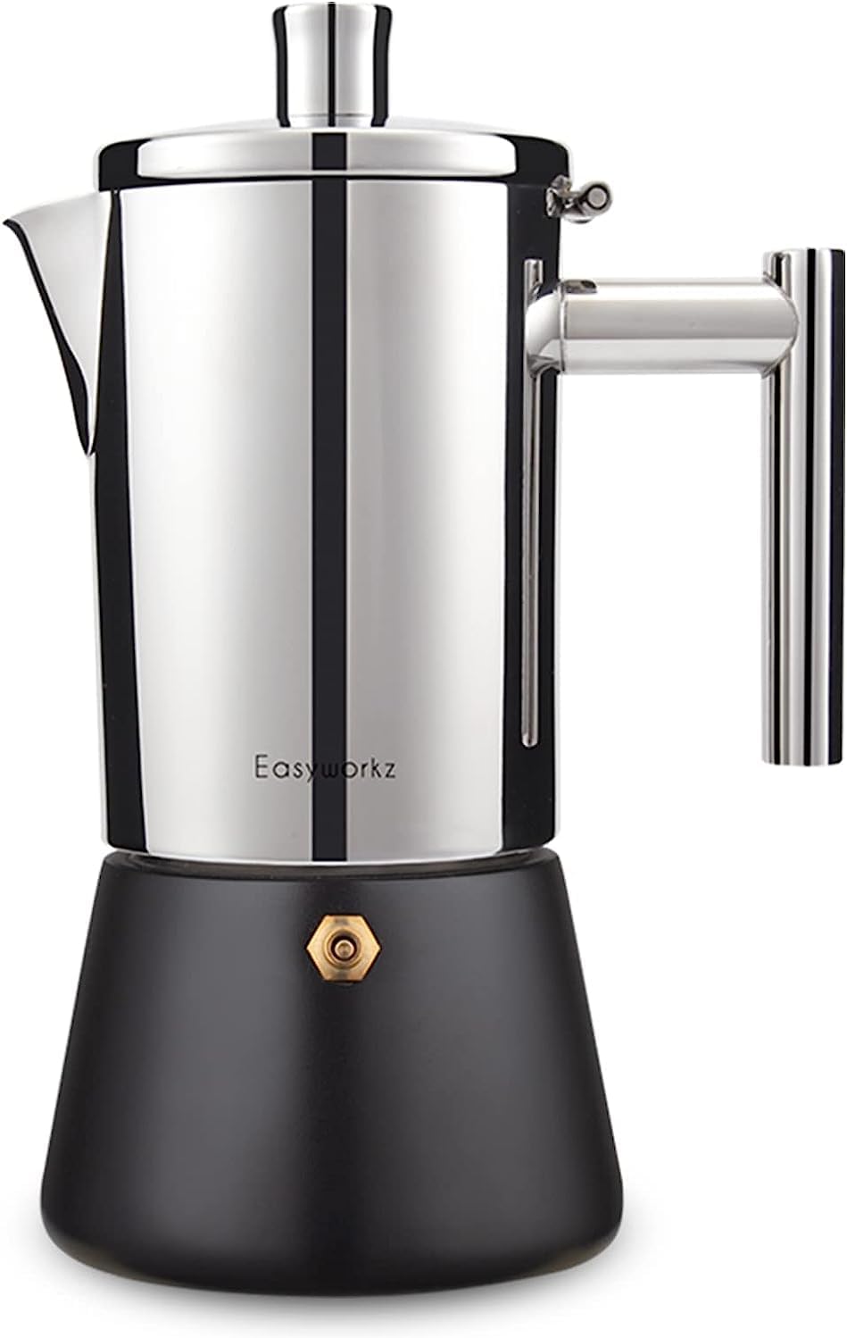 Easyworkz Diego Stovetop Espresso Maker Stainless Steel Italian Coffee Machine M...