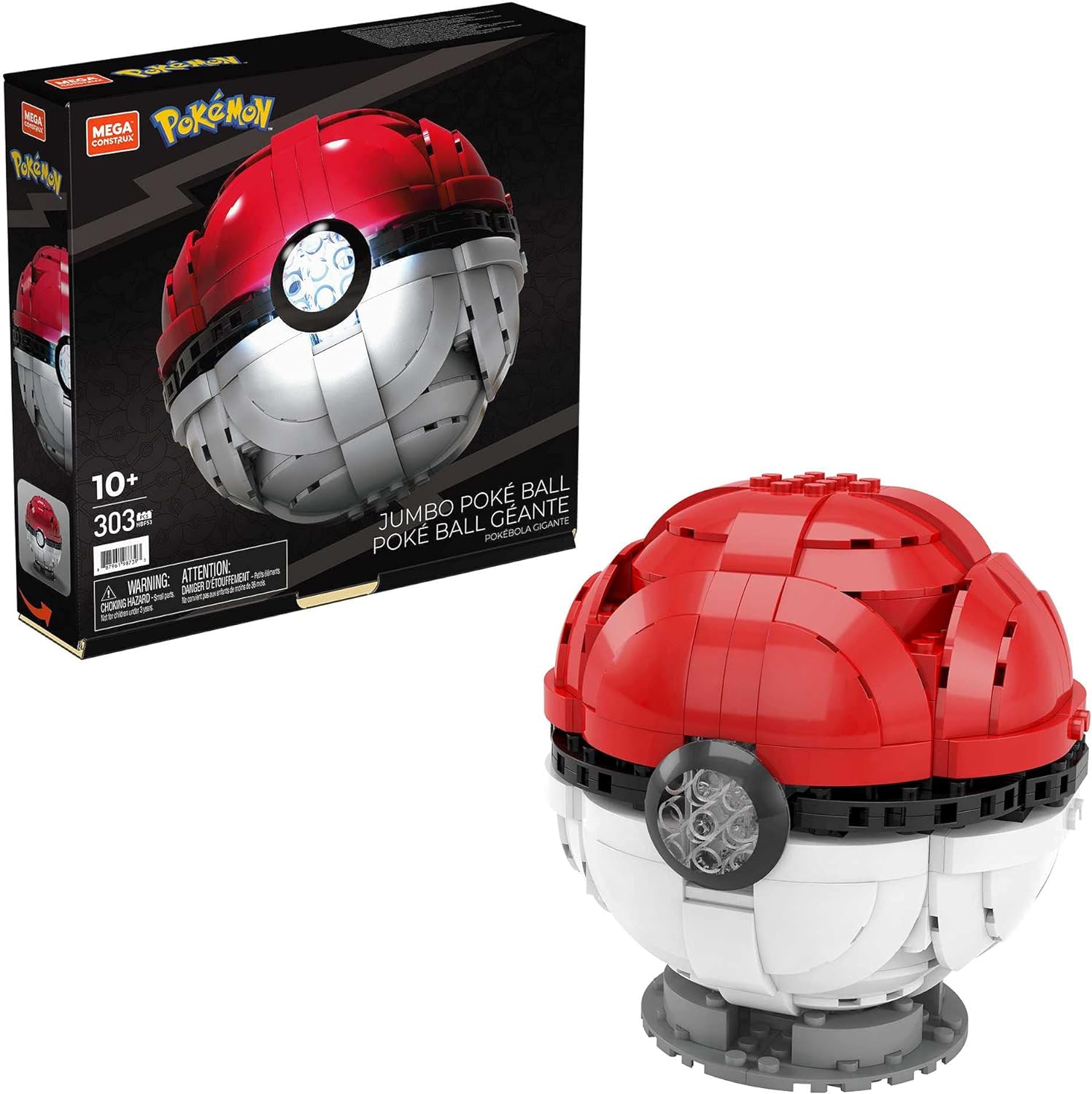 MEGA Pokémon Toy Building Set 5-inch Build and Display Jumbo Poké Ball Collectib...