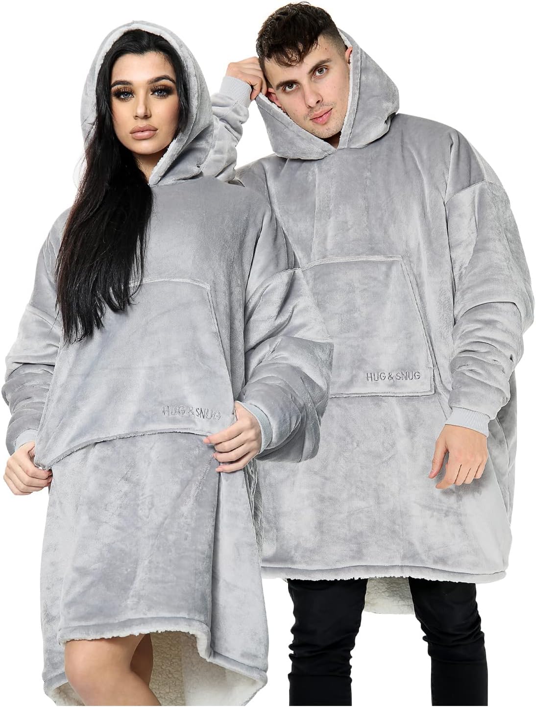 Oversized Hoodies For Women UK, Fluffy Blanket Hoodie Sherpa Snuddies Women, Fle...