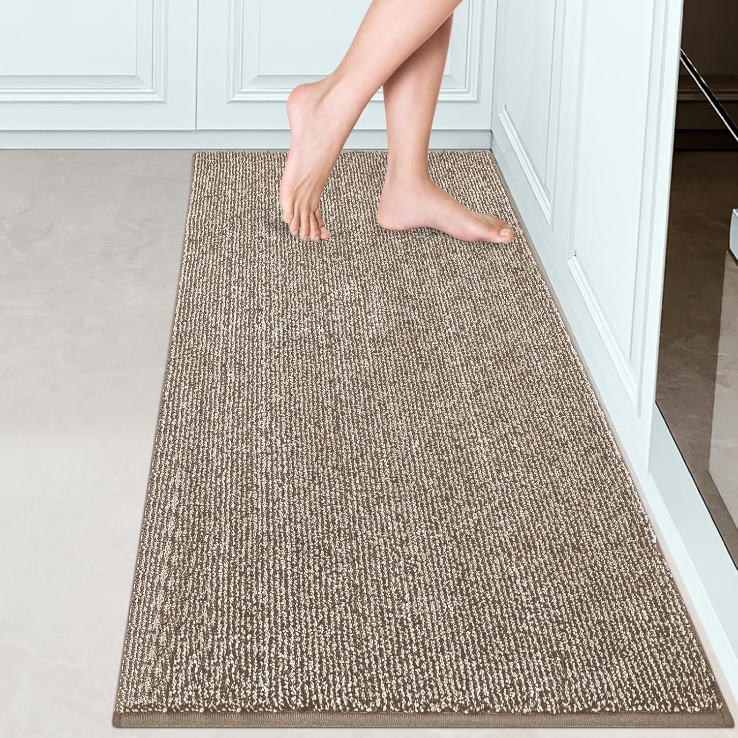 FCSDETAIL Dirt Trapper Indoor Door Mat 60 x 150 cm, Machine Washable Entrance Ru...