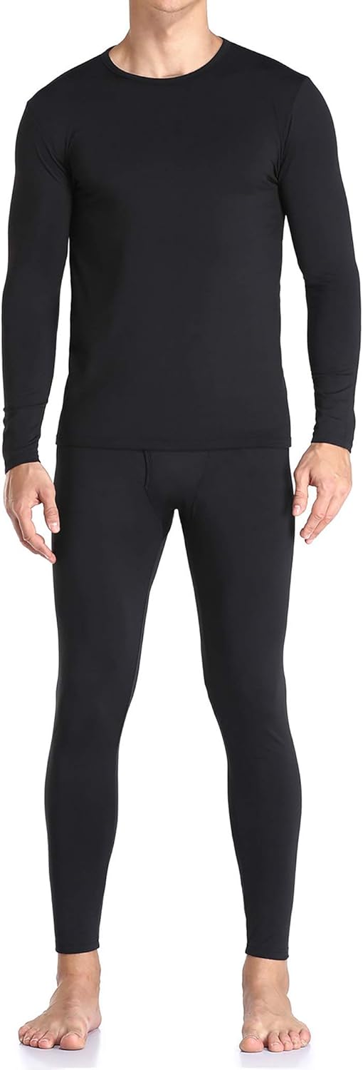 WEERTI Thermal Underwear for Men Long Johns with Fleece Lined, Base Layer Men Co...