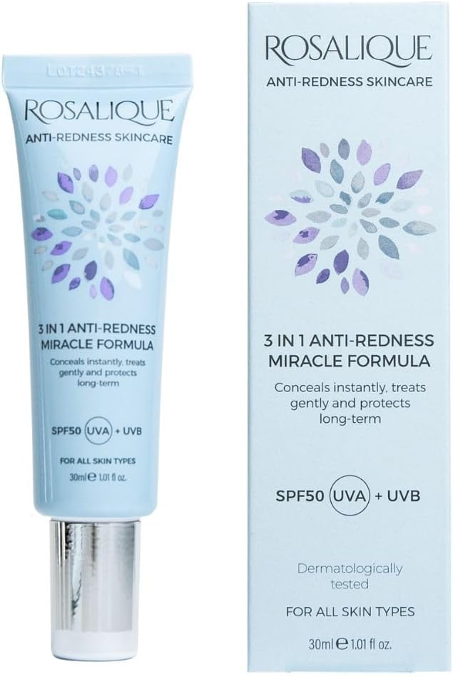 Rosalique 3 in 1 Anti-Redness Miracle Formula Colour Corrector SPF50 for Hyperse...