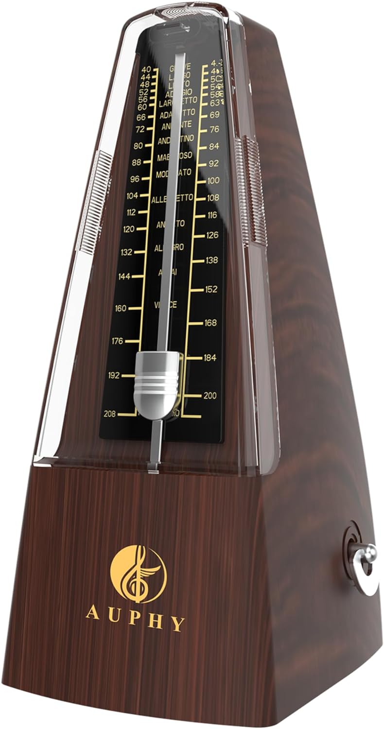 AUPHY Mechanical Metronome with accent bell, classic shape, accurate beat, multi...