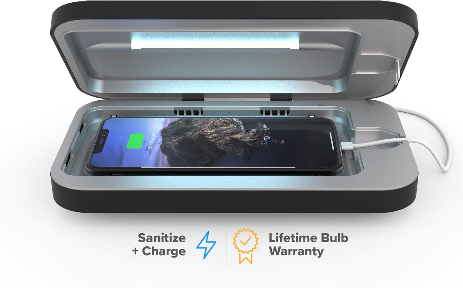 PhoneSoap 3 UV Cell Phone Sanitizer & Dual Universal Cell Phone Charger Box | Pa...