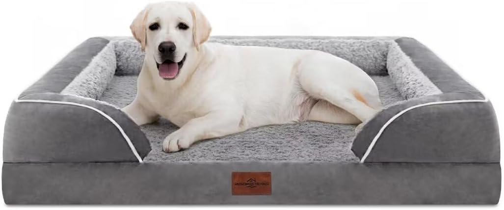 Jumbo Dog Bed for Extra Large Dogs, Waterproof Orthopedic Dog Bed, Jumbo Breed D...