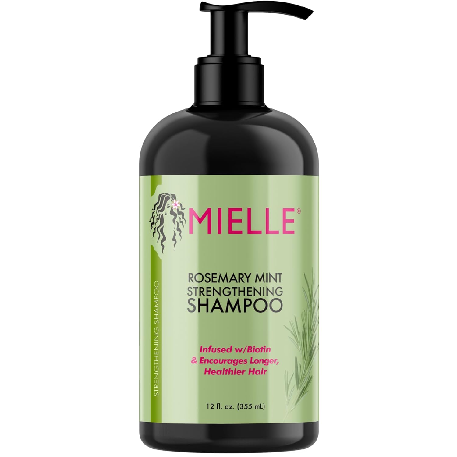 Mielle Organics Rosemary Mint Strengthening Shampoo Infused with Biotin, Cleanse...