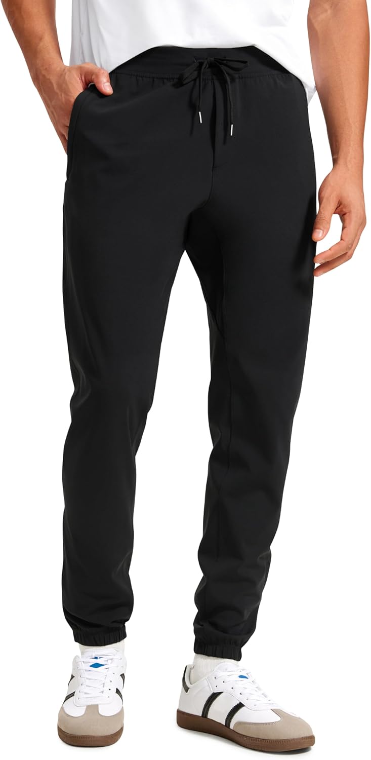 CRZ YOGA Mens 4-Way Stretch Golf Joggers with Pockets 30"/32" - Work Pants Track...